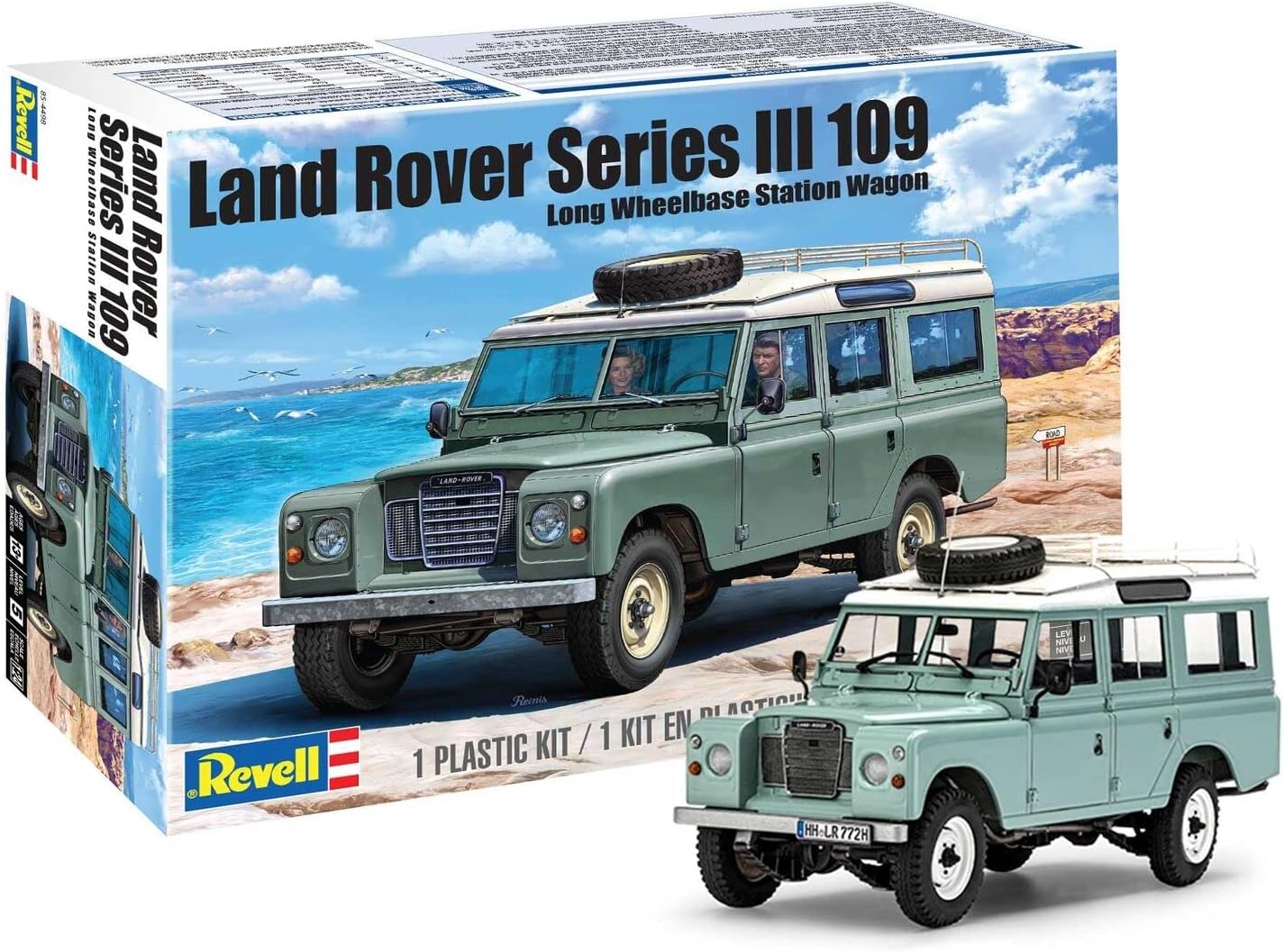 Revell 85-4498 Land Rover Series III 109 Model Truck Kit 1:24 Scale 184-Piece Skill Level 5 Plastic Model Building Kit, Blue
