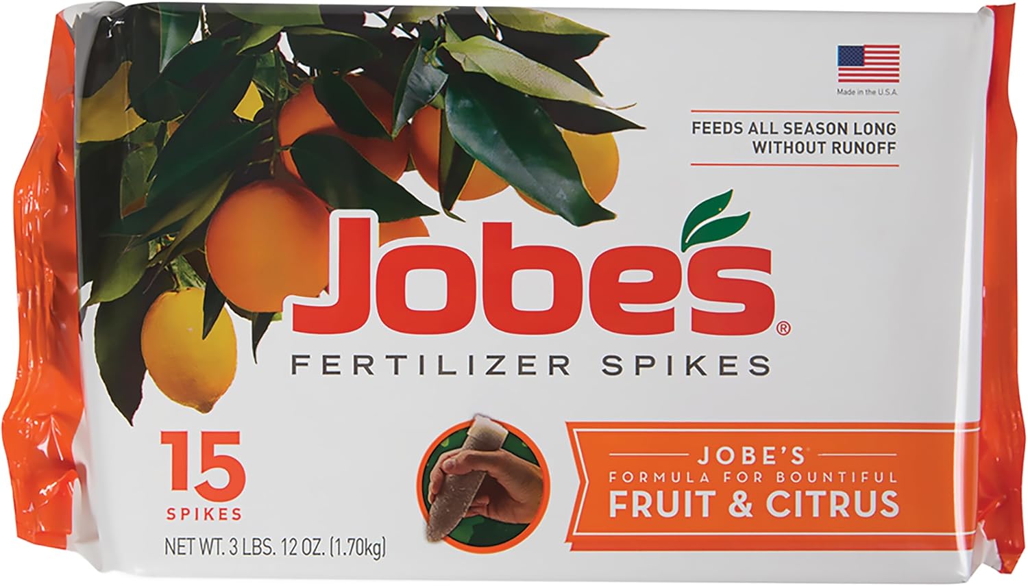 Jobe’s Slow Release Tree and Shrub Fertilizer Spikes, Easy Plant Care for Oak, Maple, Dogwood, Boxwood, and Many More Acid Loving Trees and Shrubs, 9 Count