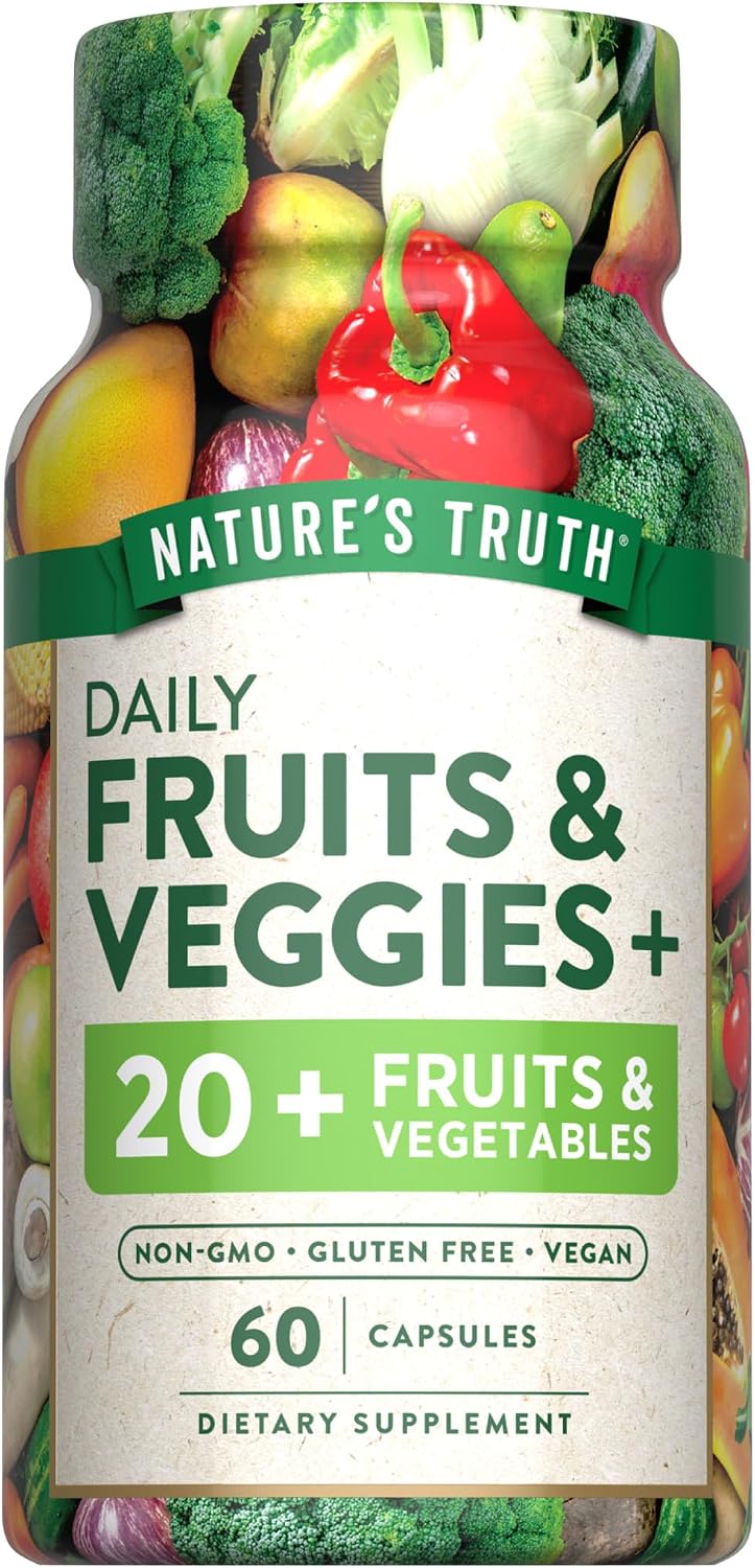 Nature's Truth Super Fruits and Veggies | 60 Vegan Capsules