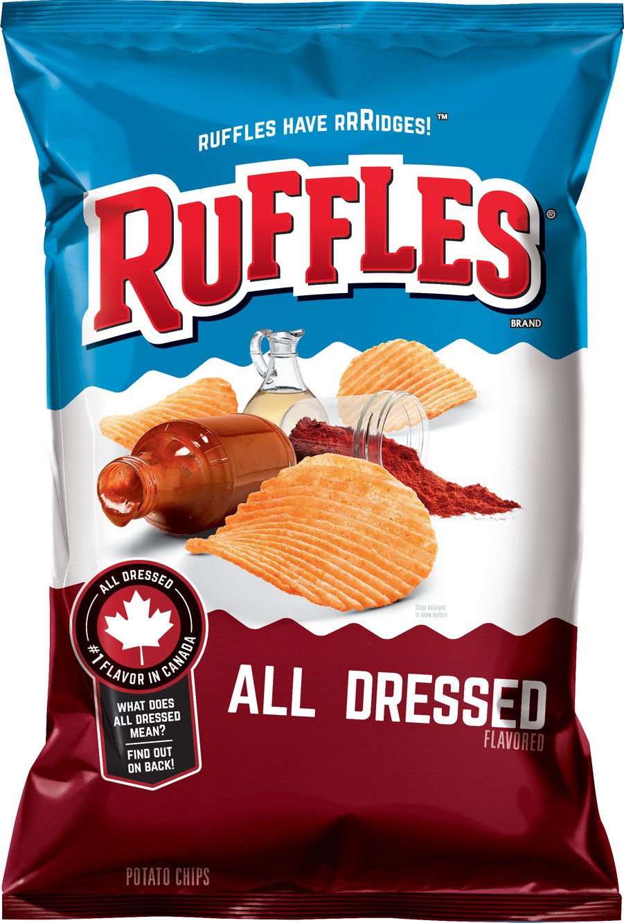 Ruffles Potato Chips, Queso, Cheddar Cheese, 8 Ounce