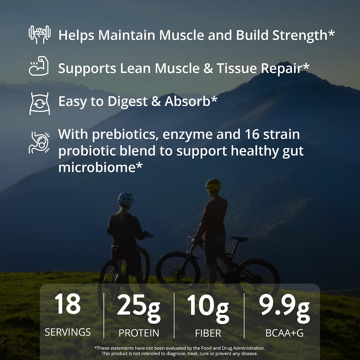 MRM Nutrition Gainer Protein with Probiotics & Postbiotics - 18 Servings | Vanilla Flavored for Men & Women, 25g of Whey Protein Concentrate & Isolate, Micellar Casein, & Digestive Enzymes