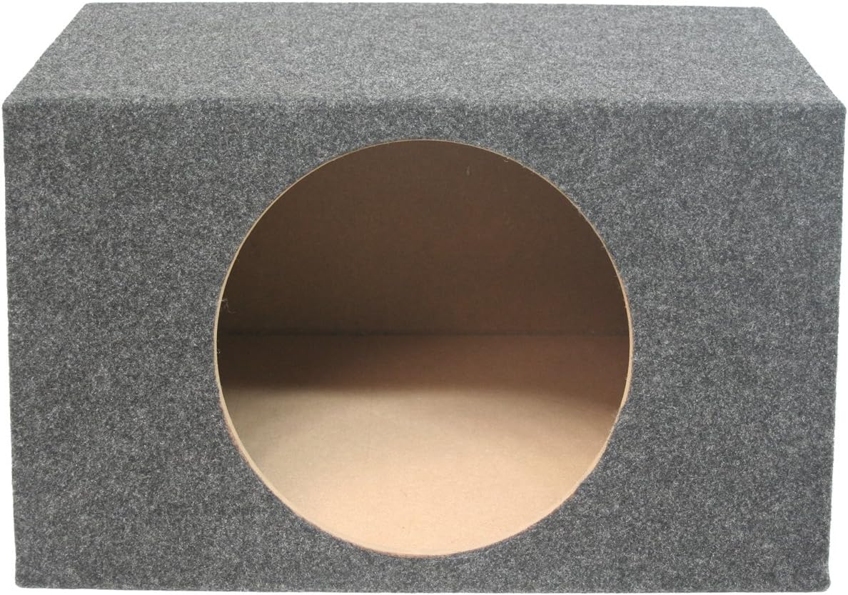 American Sound Connection Car Audio Single 15" Sealed Subwoofer Salnted Hatchback Stereo Sub Box Enclosure