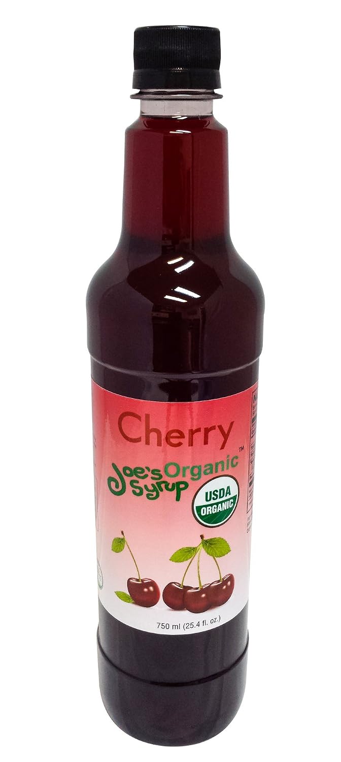 Joe’s Syrup Organic Flavored Syrup, Organic Strawberry, 750 ml | Vegan, gluten-free, Non-GMO, no HFCS; for cocktails & desserts
