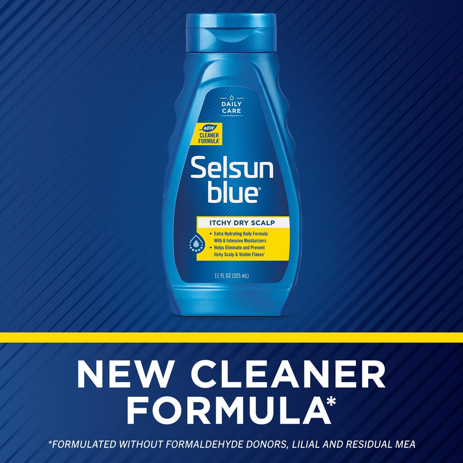 Selsun Blue Itchy Dry Scalp Anti-Dandruff Shampoo, 11 fl. oz., Extra-Hydrating Formula, Pyrithione Zinc 1%