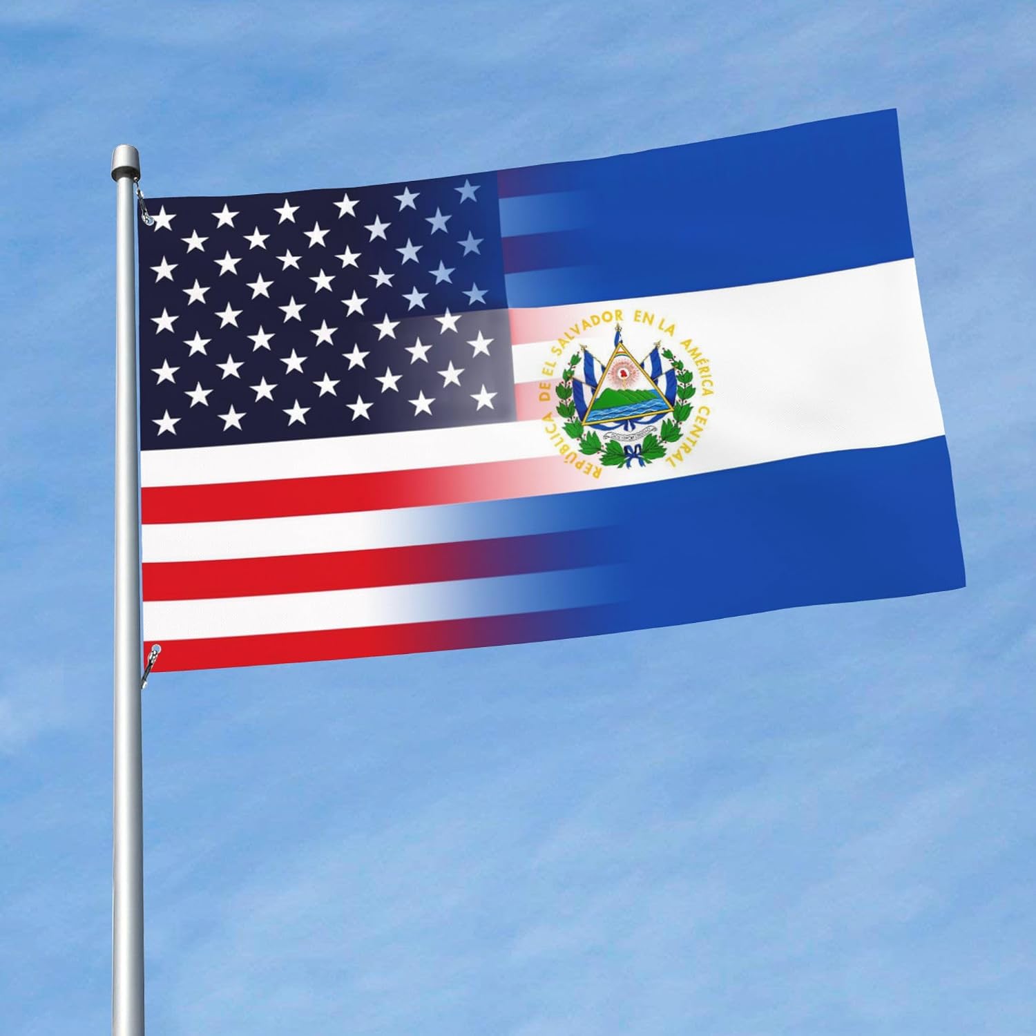 Nicaragua Nicaraguan And American Flag America USA 3x5 Ft Indoor Outdoor Decor Banner National Flags for Garden Yard Car Outside Decoration