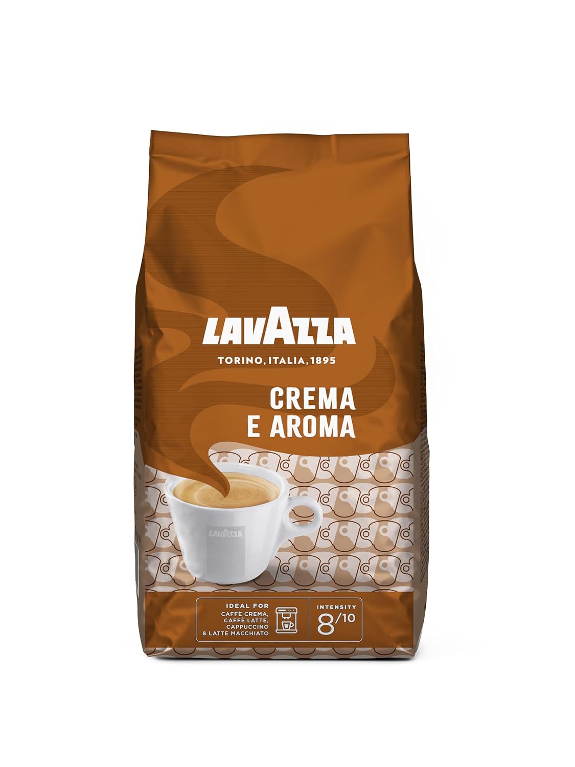 Lavazza Super Crema Whole Bean Coffee, Medium Espresso Roast, Arabica and Robusta Blend, 2.2 lb Bag, Package May Vary (Pack of 1)
