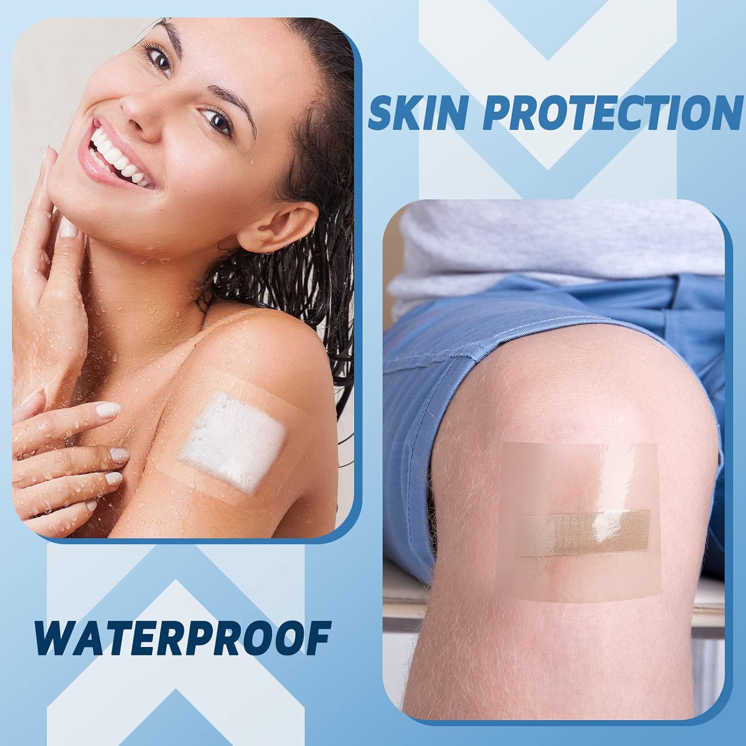 BBTO Transparent Waterproof Adhesive Dressing Bandage Tape, 6 x 197 Inch