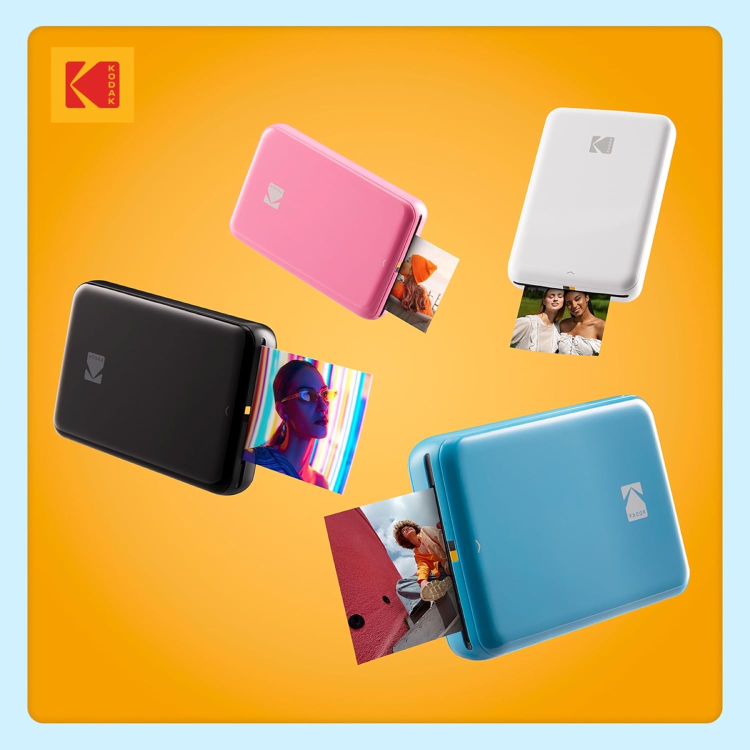 KODAK Step Instant Smartphone Photo Printer, Portable Mini Color Wireless Mobile Printer, Zink 2x3” (5.1x7.5 cm) Sticky-Back Photos