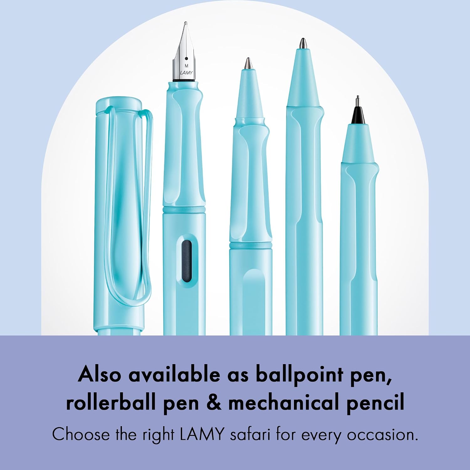 LAMY safari umbra - Fountain Pen with ergonomic grip & polished steel nib in size F - ideal for any Writing & Calligraphy - including LAMY T 10 blue cartridge - Right-Handed