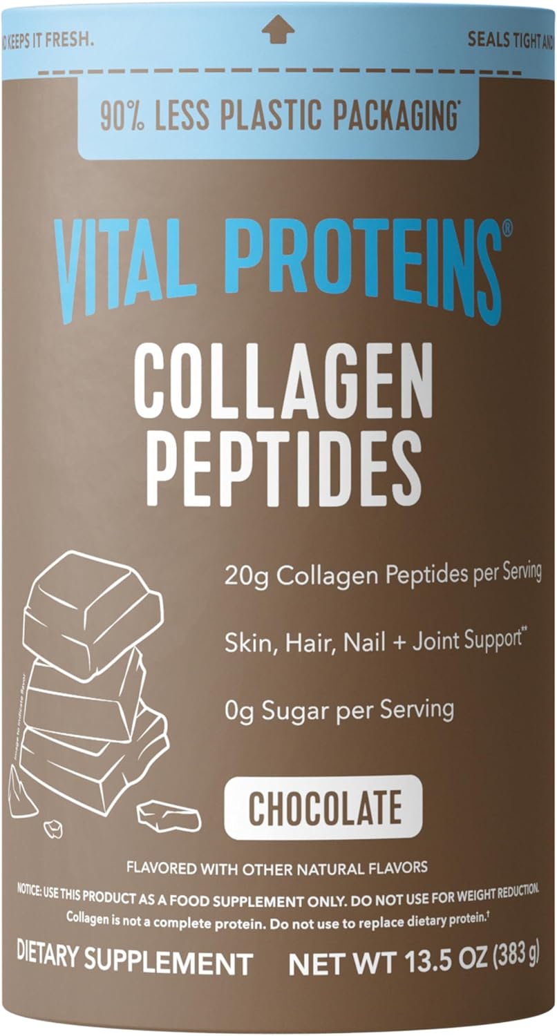 Vital Proteins Collagen Peptides Powder, Unflavored Stick Packs, 20 Count | 10g Hydrolyzed Collagen Peptide Per Packet, Supports Hair Skin & Nails, Travel-Friendly Stick Packs, 20 Servings