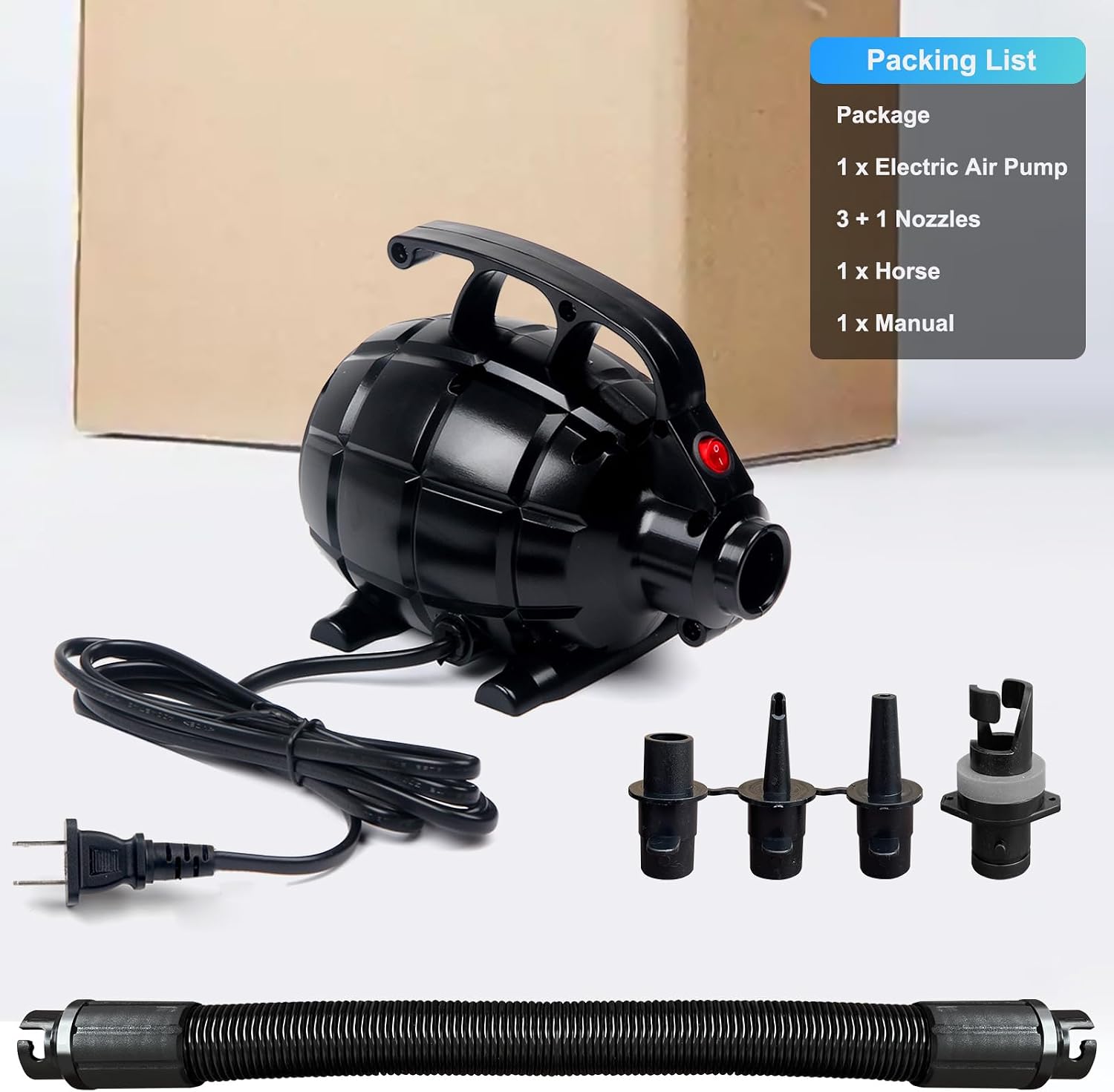 Electric Air Pump For Inflatable Air Tumble Track Gymnastics / Flooring / Tumbling / Yoga / Taekwondo / Exercise Gym Fitness Training Mat Inflatable