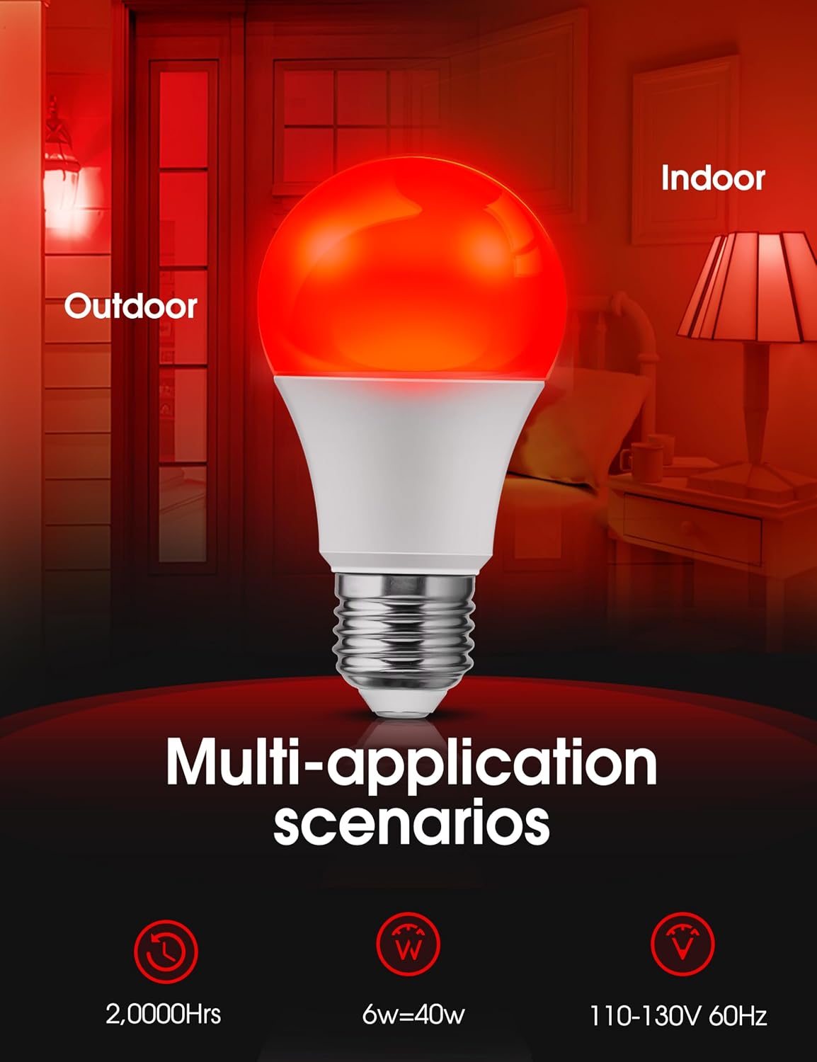 LOHAS Dusk to Dawn Sensor Light Bulbs, 40W Equivalent LED Outdoor Lighting
