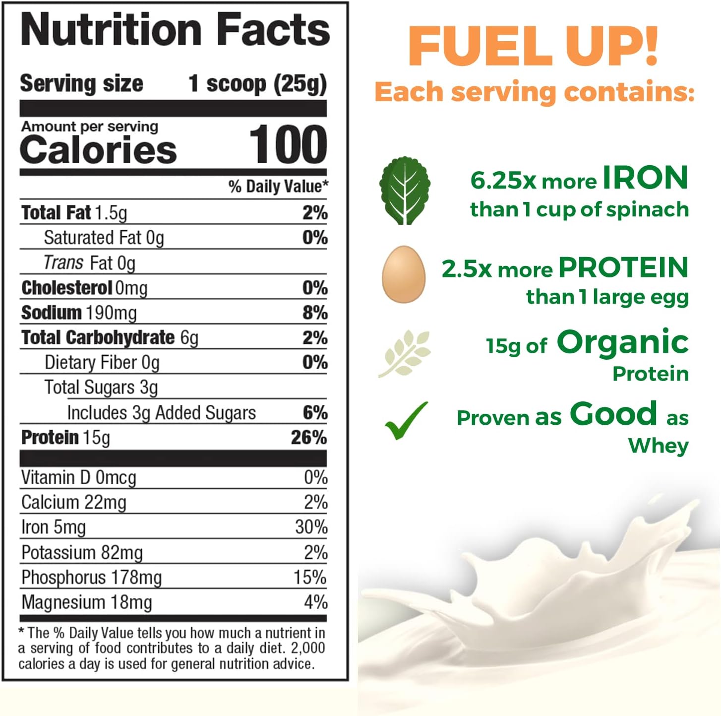 Raw Pea Protein Powder, Vegan Plant Based Protein, BCAA, Low-Carb, Low-Sugar, Chocolate Power, 1 Pound (Pack of 1)