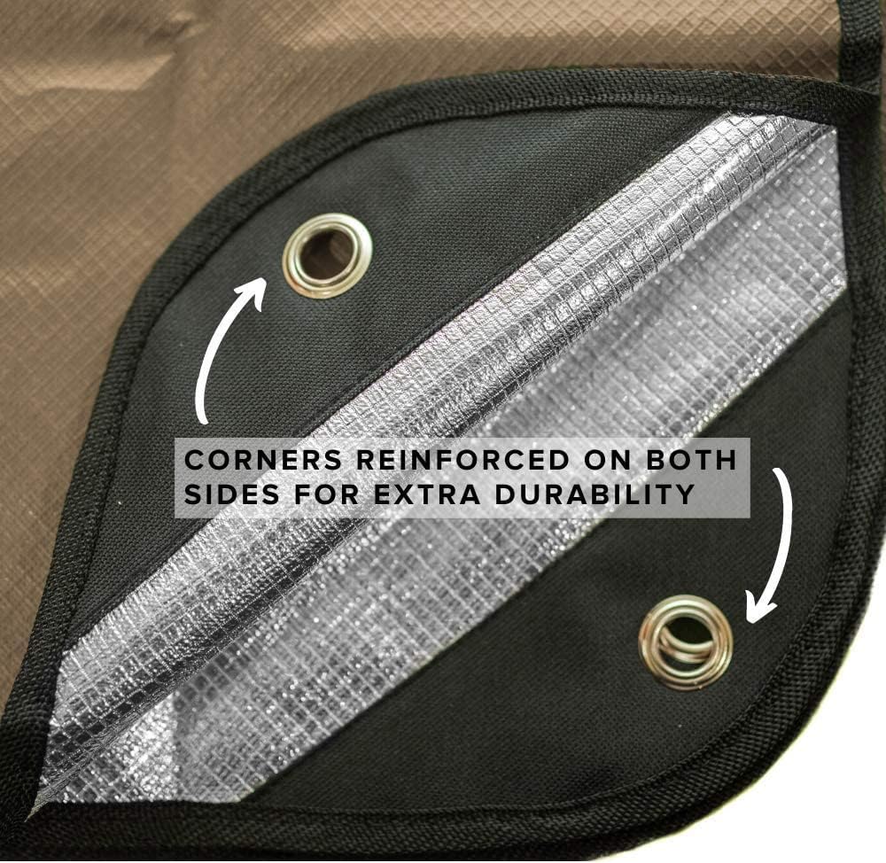 Arcturus Insulated Tarp, Reusable Heavy Duty Thermal Survival Blanket – 60x82in, Reflects 90% Body Heat, Waterproof, Windproof, 3-Layer Design, Reinforced Grommets, Olive Green | Reflective Mylar, Waterproof & Windproof, Reinforced Grommets for Tarp Setu…