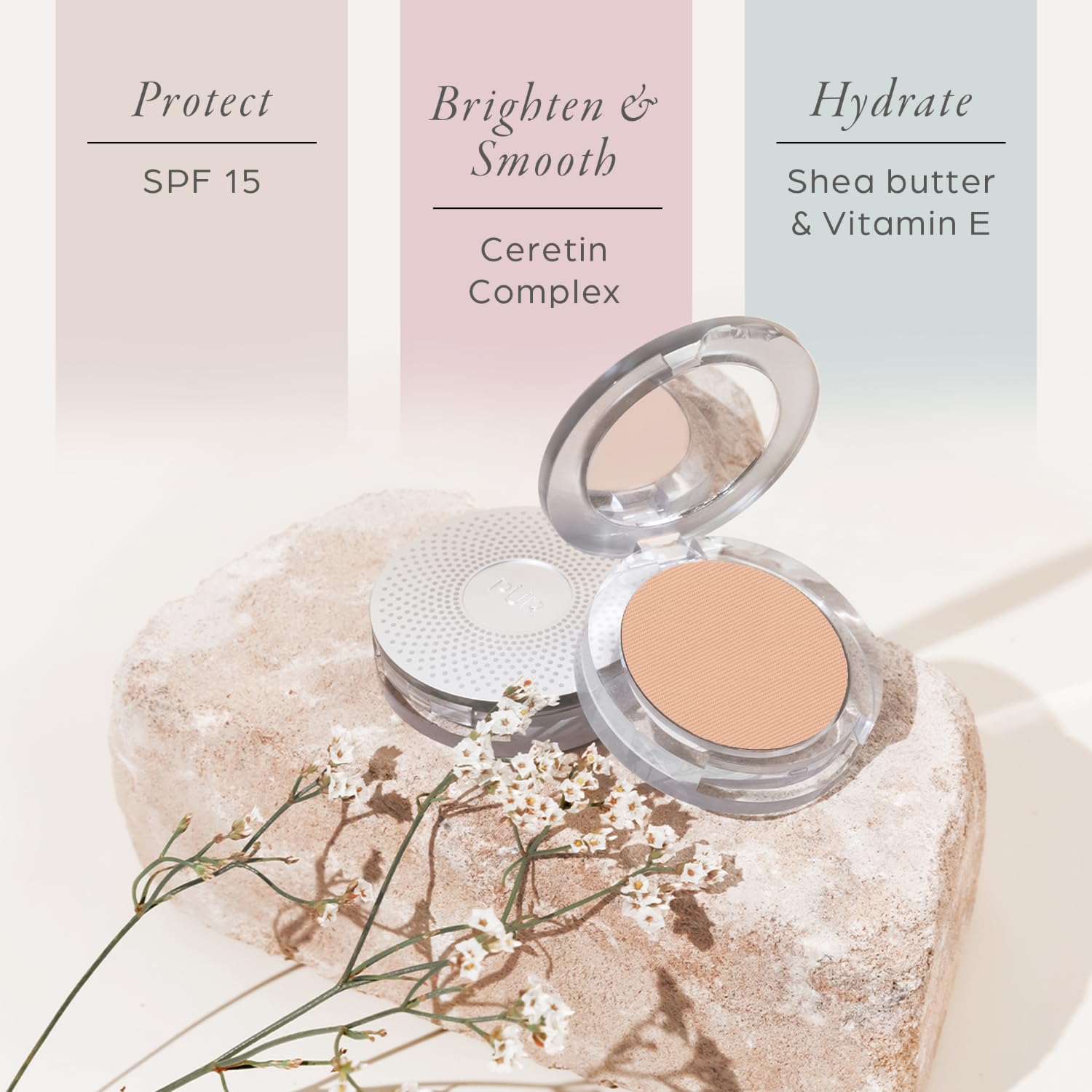 PÜR 4-in-1 Pressed Mineral Makeup Powder Foundation with SPF 15 | Buildable Foundation Coverage - Smooth, Even-Looking Complexion Makeup Delivers Custom Coverage and Comfortable Everyday Wear