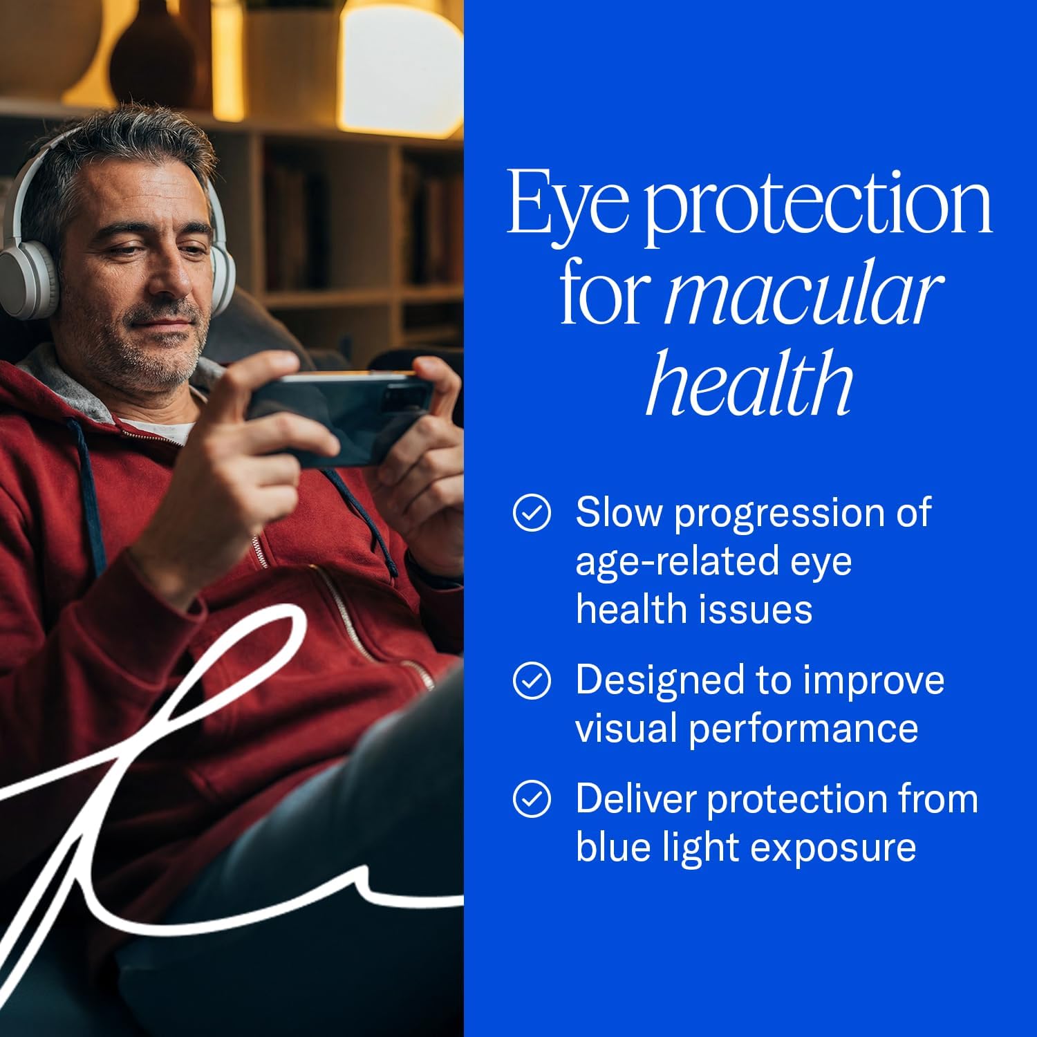 EyePromise Macular Health Eye Vitamins - 60 Softgels, 30-Day Supply | Zinc-Free Eye Health Supplements for Macular Support with Omega 3, Fish Oil