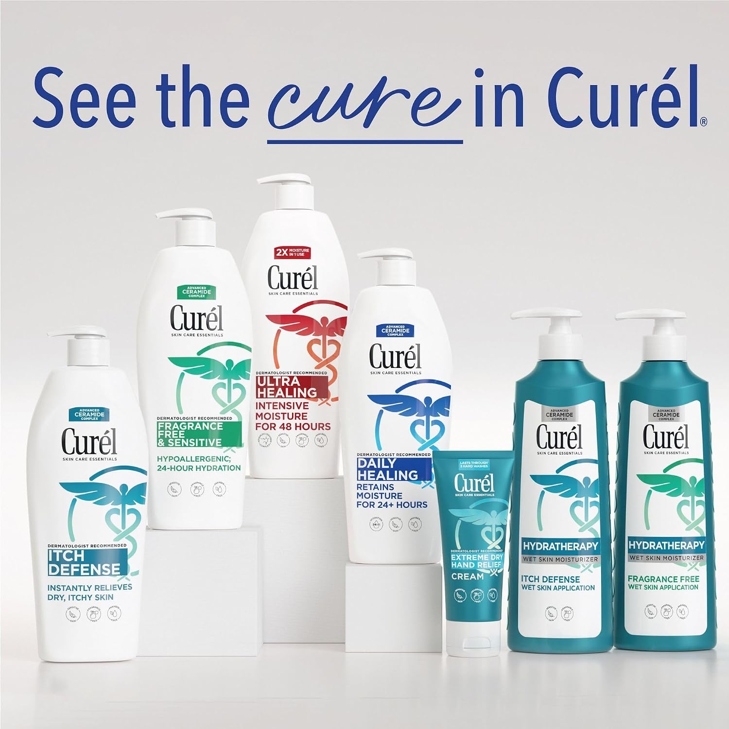 Curel Daily Healing Body Lotion for Dry Skin, Dermatologist Recommended Hydrating Body Lotion with Advanced Ceramides Complex, 20 Oz