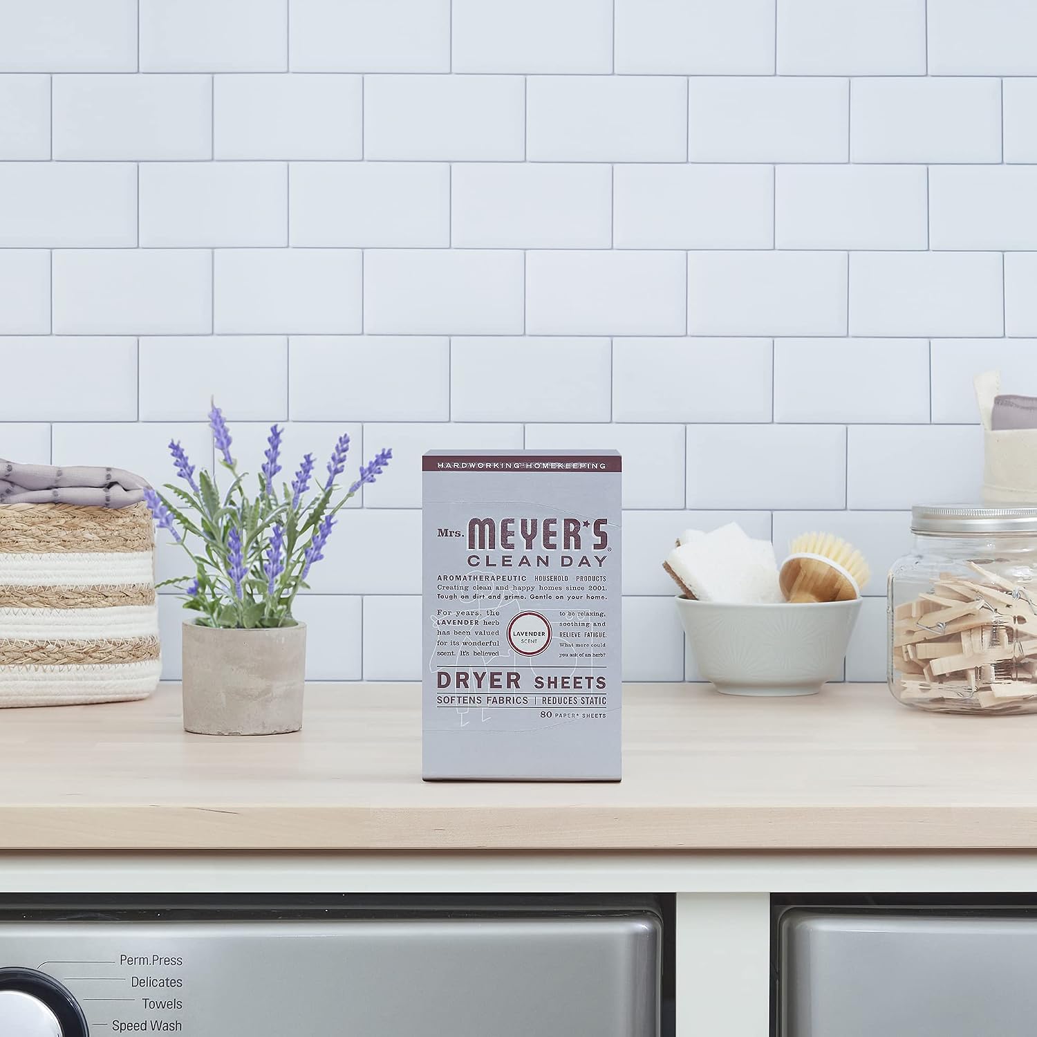 MRS. MEYER'S CLEAN DAY Dryer Sheets, Lavender, 80 ct