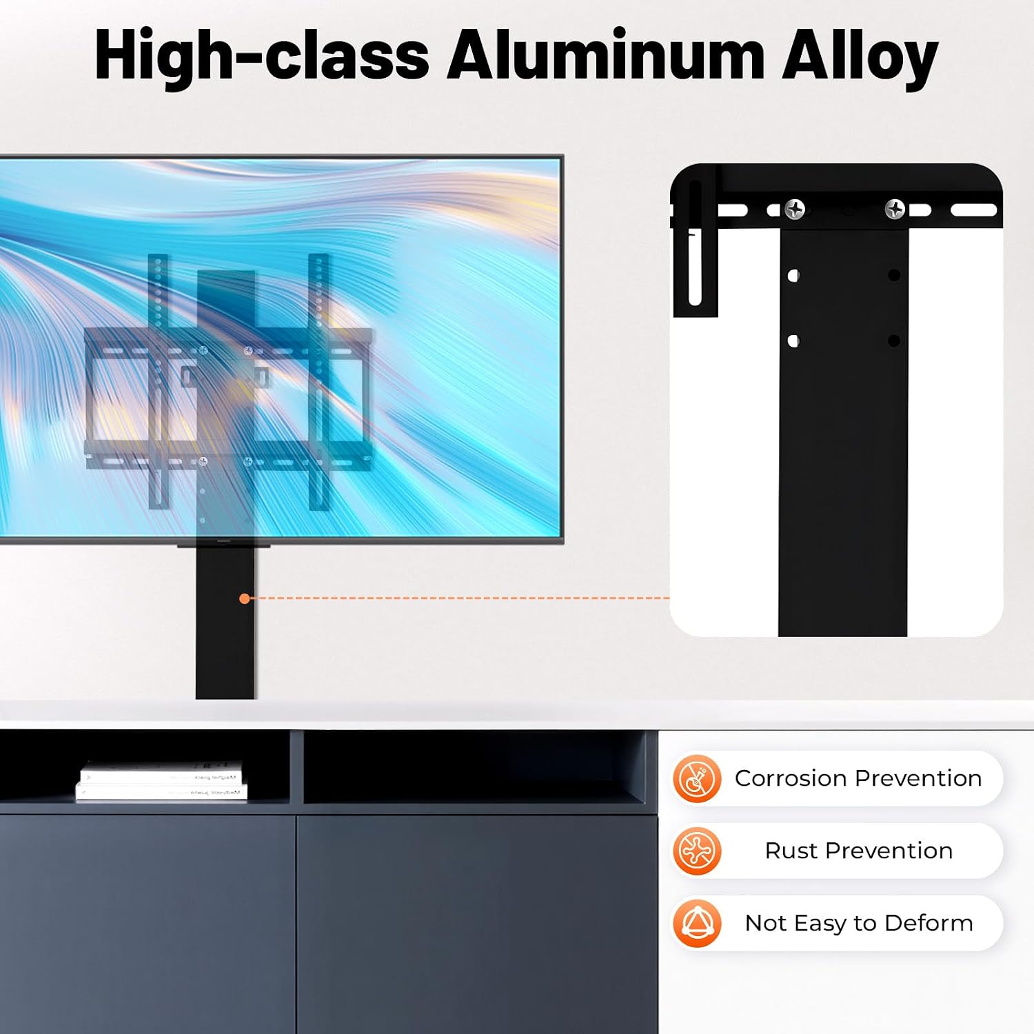 Motorized TV Lift, 110V Automatic Lift TV Bracket Height Adjustable TVs Stand with Remote Control for 26"-57" Television Size