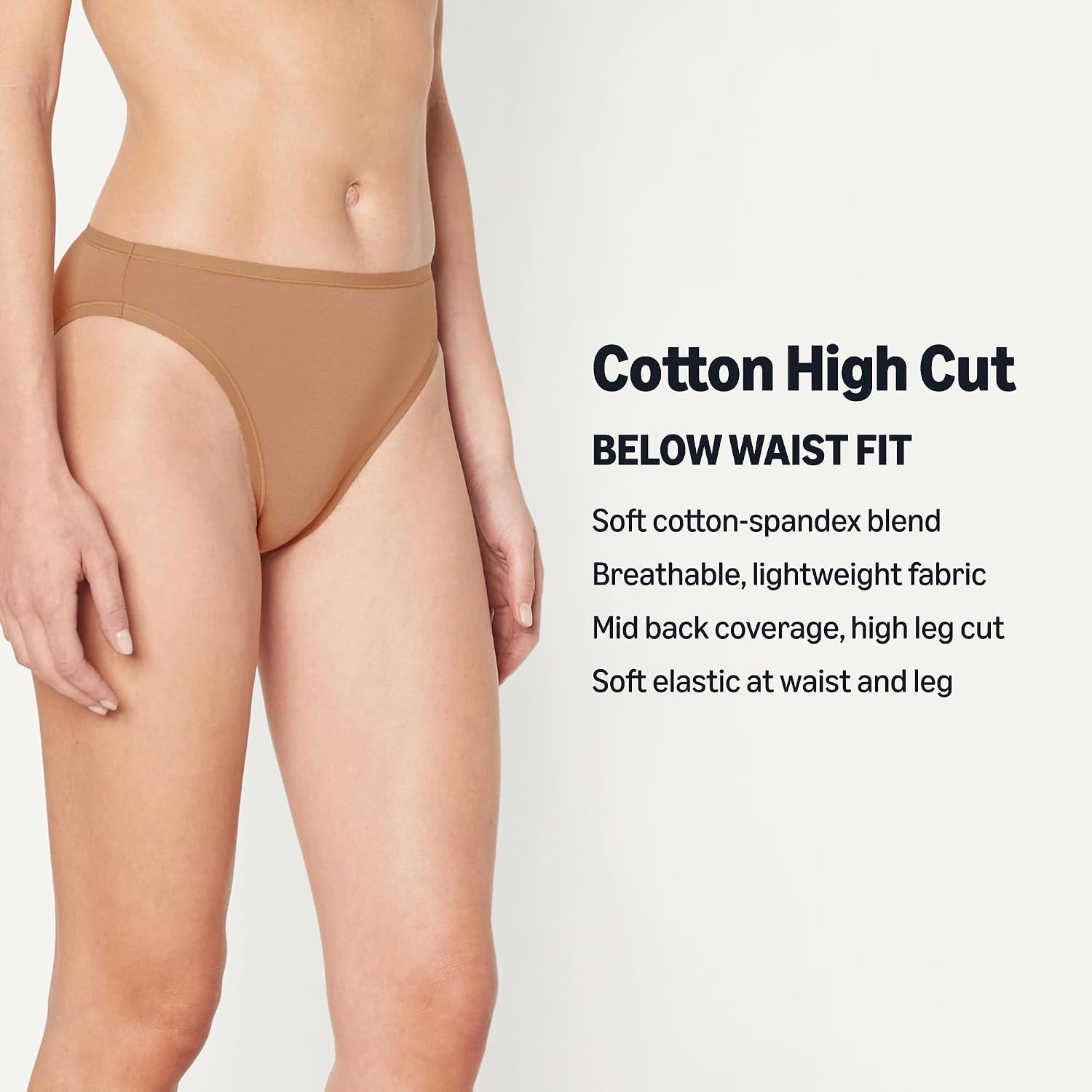 Amazon Essentials Women's Cotton Spandex Bikini Brief Underwear (Available in Plus Size)