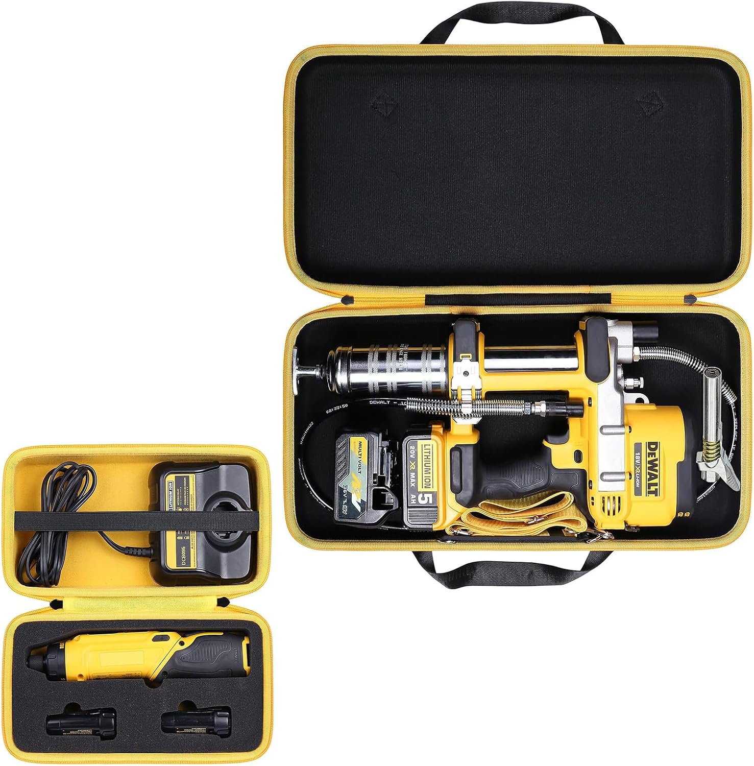 khanka Hard Storage Case for Dewalt DCF682N1/DCF680N2 Screwdriver | EVA Hard Shell, Mesh Pocket Accessory Storage, Workshop Tool Storage