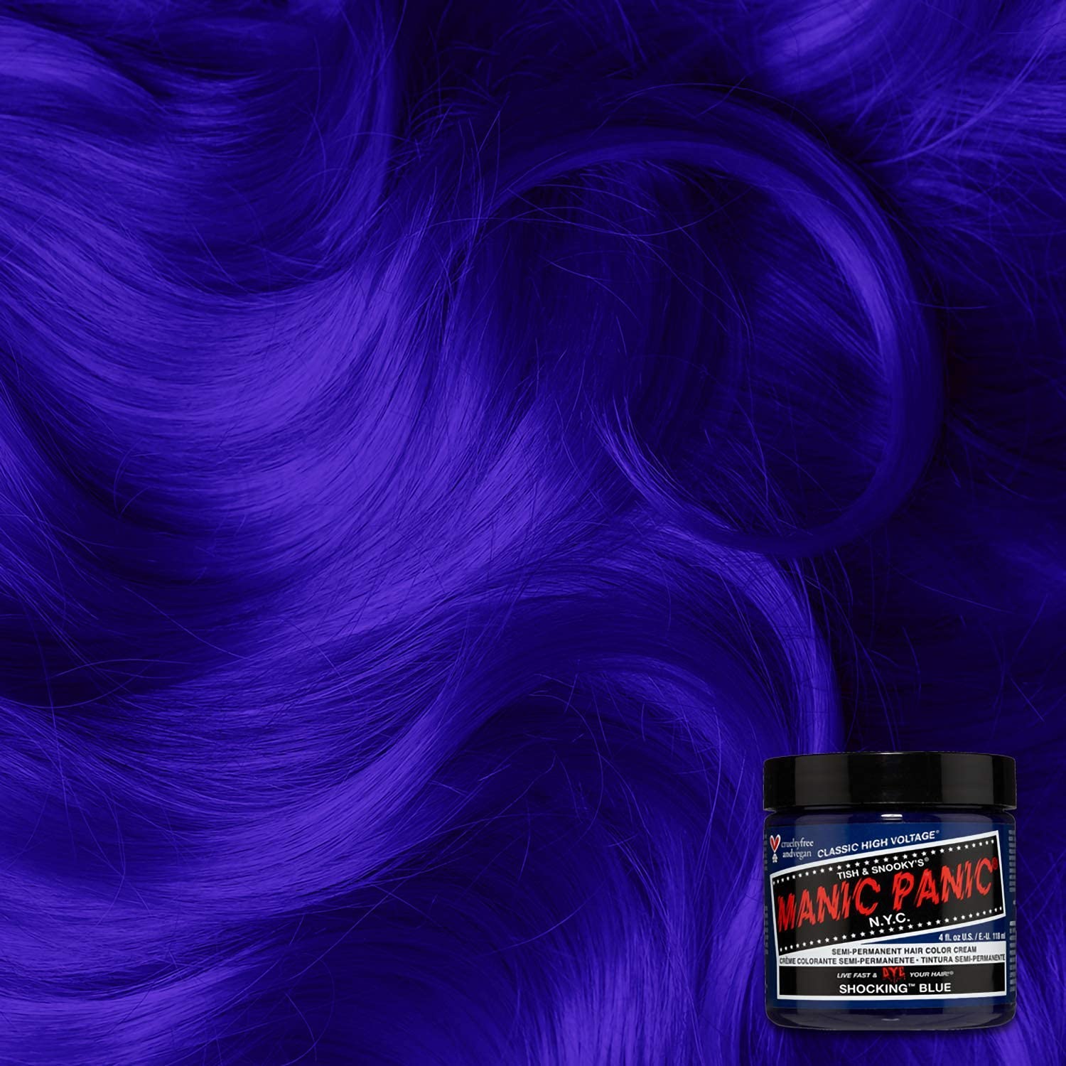 MANIC PANIC Classic Cotton Candy Pink Semi Permanent Hair Color - Bright Pink Hair Dye for Women & Men That Lasts 4-6 Weeks - Vegan, Ammonia & Cruelty-Free - Create & Mix Custom Shades (4oz / 2pk)