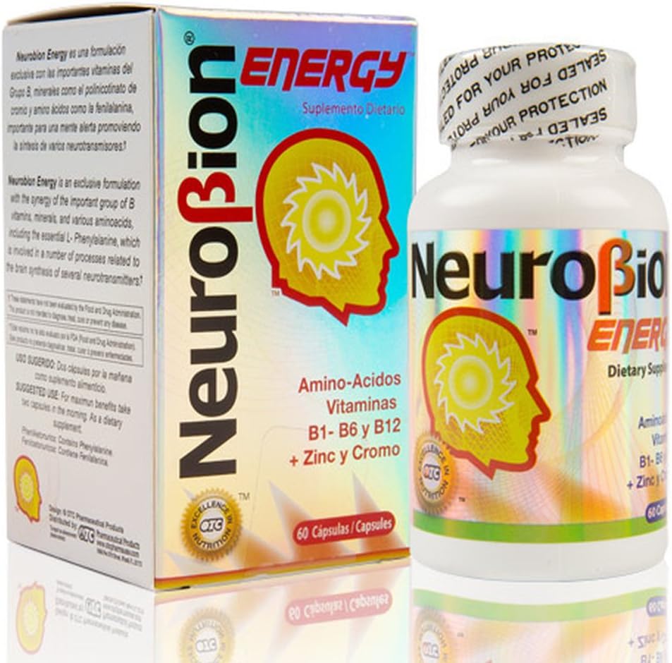Neurobion energy + Neurobion high potency dietary supplement special blend of amino acids, vitamins b1- b6- & b12 + zinc