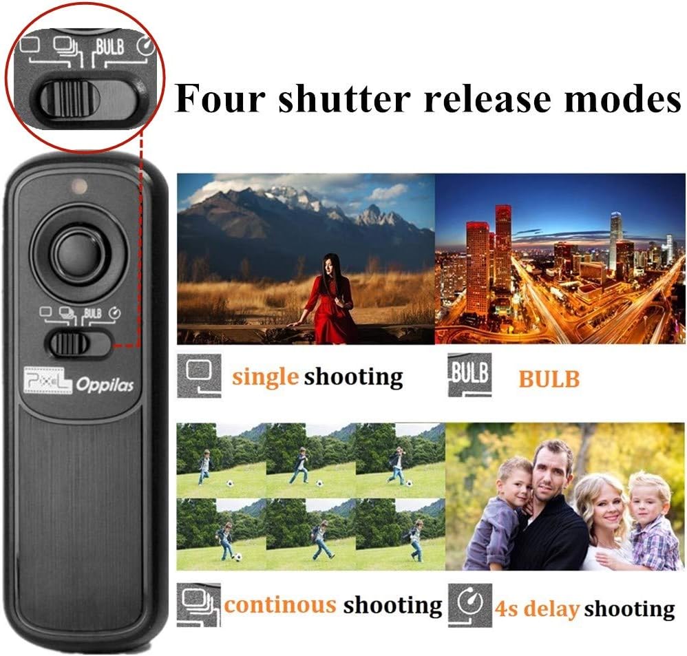 Pixel Camera Remote Shutter Release RW-DC0 for Nikon Wireless 2.4GHz 262ft | For Nikon Z8 Z9 D3 D4 D5 D800 D850 D800E D810A D810 D700 D500 D300 D300s D200 F100 F90 F90X F6 F5 D1X D2H MC-30A MC-36A