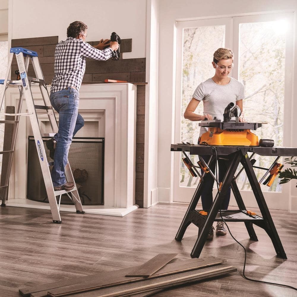 WORX BladeRunner Portable Tabletop Saw, 5.5 Amp, WX572L | Cuts Wood, Metal, Tile, Aluminum and Plastic, Tool-Free Blade Changes