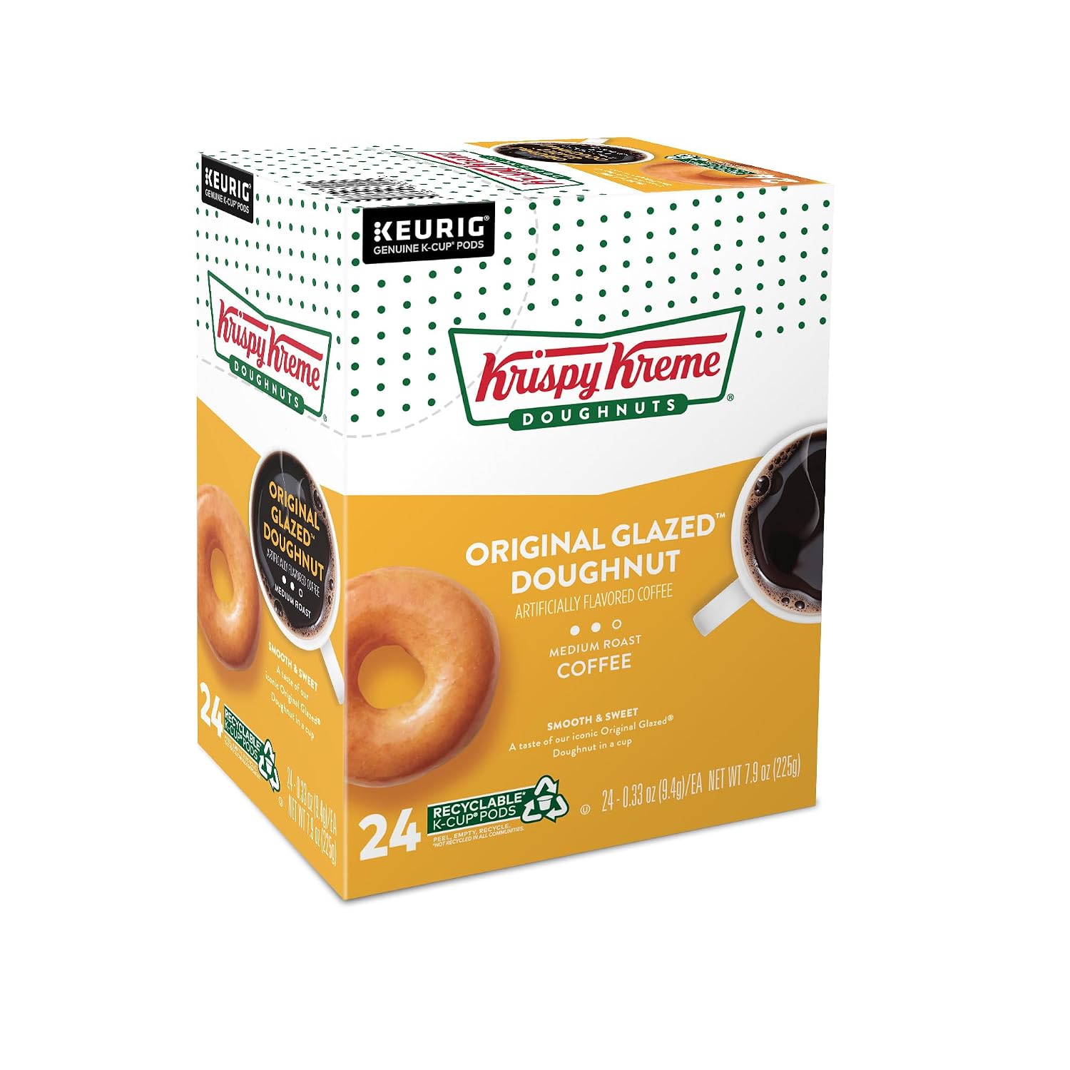 Krispy Kreme Classic Coffee, Keurig Single Serve K-Cup Pods, Medium Roast, 96 Count