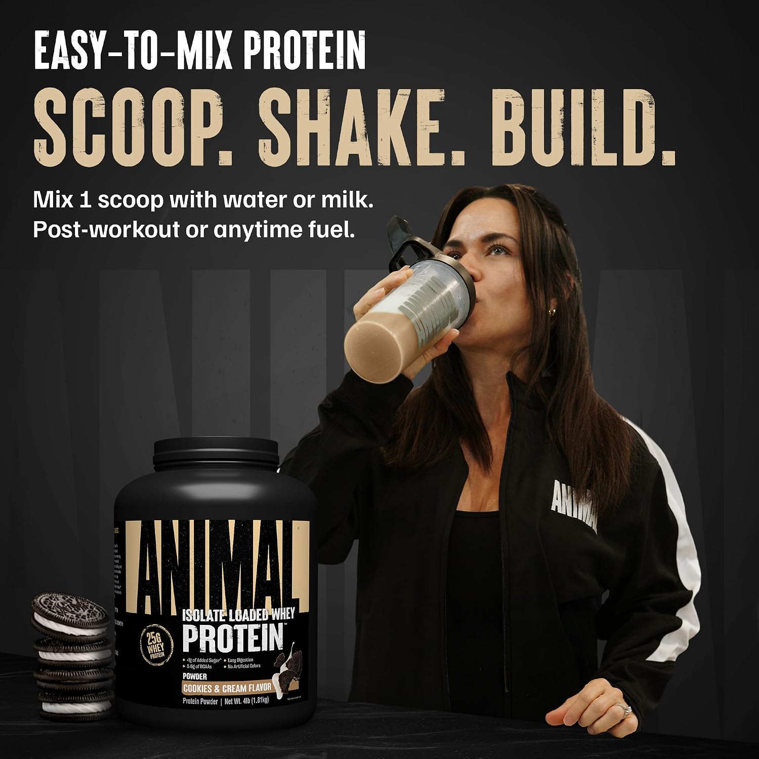 Animal Whey Isolate Protein Powder - Loaded for Pre & Post Workout Muscle Builder and Recovery with Digestive Enzymes for Men & Women - 25g Protein, Great Taste, Low Sugar - Chocolate 2 lbs