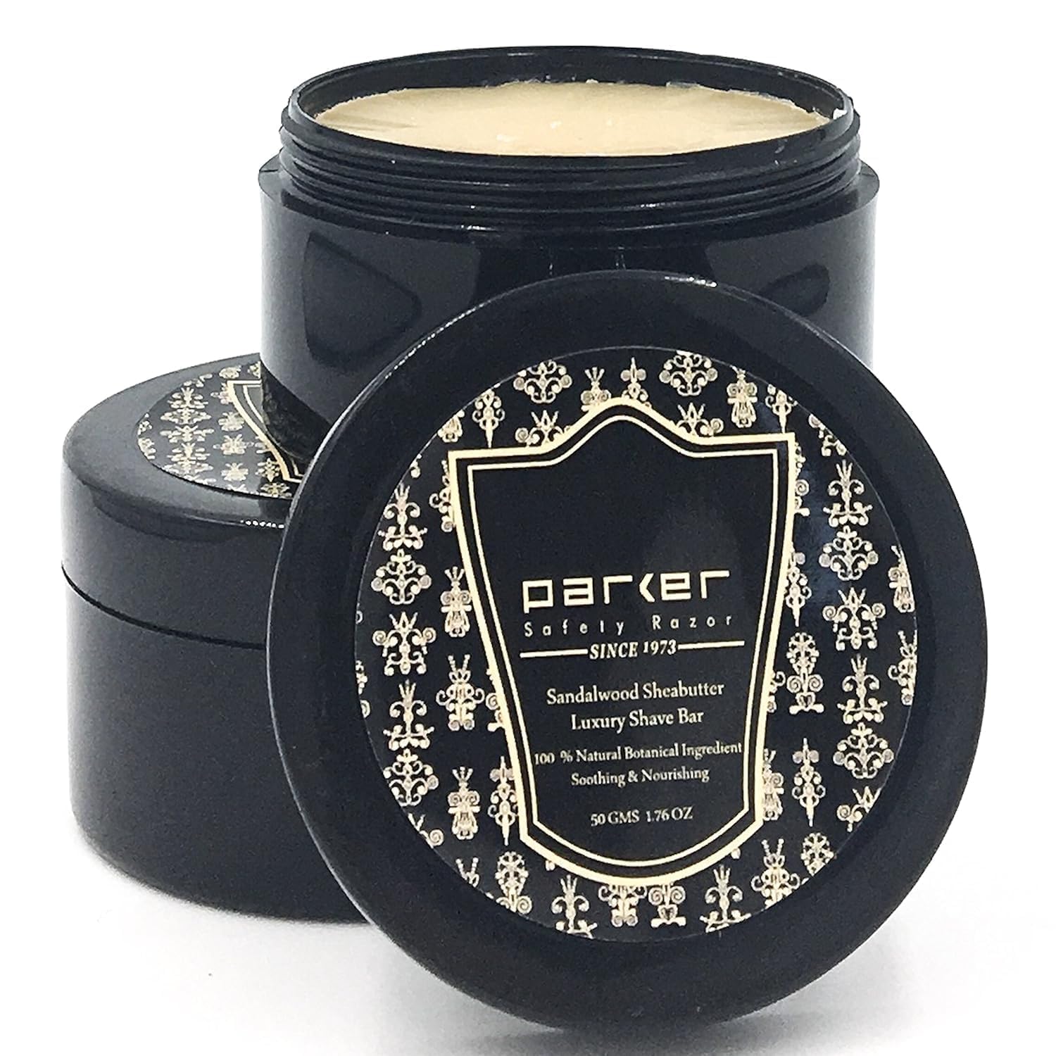Parker Travel Pack of Sandalwood & Shea Butter Shaving Soap, 1.76 oz 2-Pack | Two 1.76 Oz Shaving Soap Bars With Sandalwood And Shea Butter