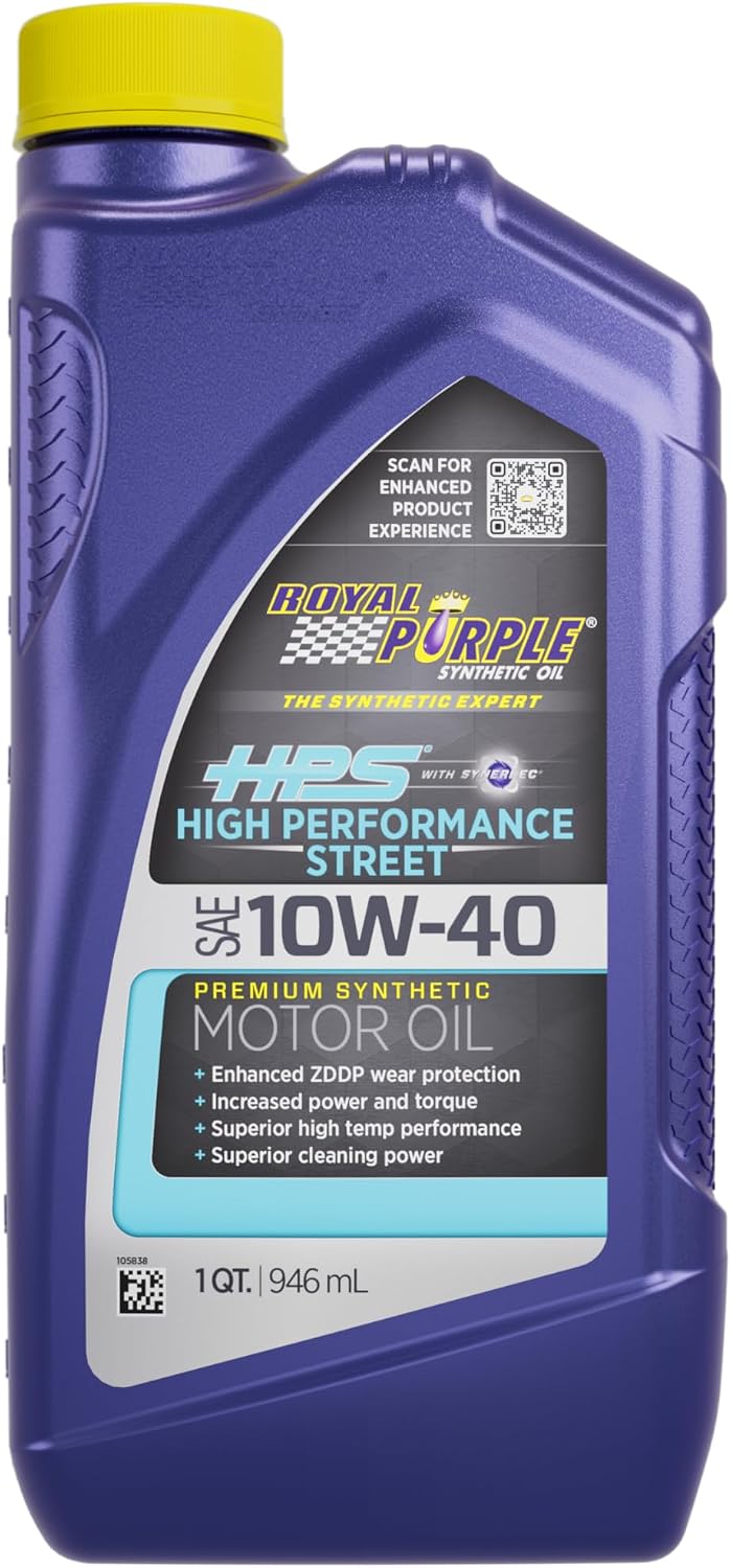 Royal Purple (36250-6PK HPS 20W-50 Synthetic Motor Oil with Synerlec Additive Technology - 1 Quart, (Case of 6)