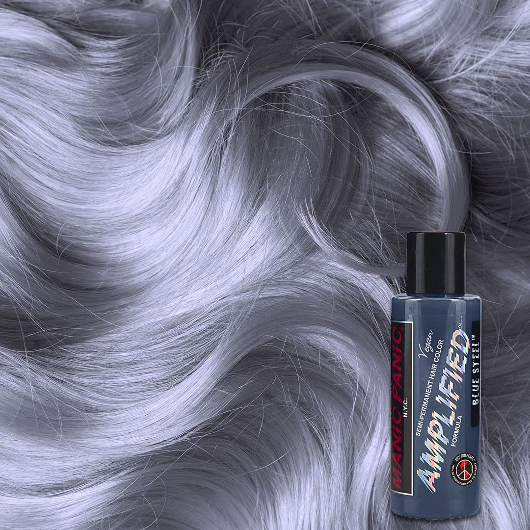 MANIC PANIC Cotton Candy Pink Hair Color - Amplified - Semi Permanent Hair Dye - Bright Pink Cool Toned Color - Glows in Blacklight - Vegan, PPD & Ammonia-Free - For Coloring Hair on Women & Men