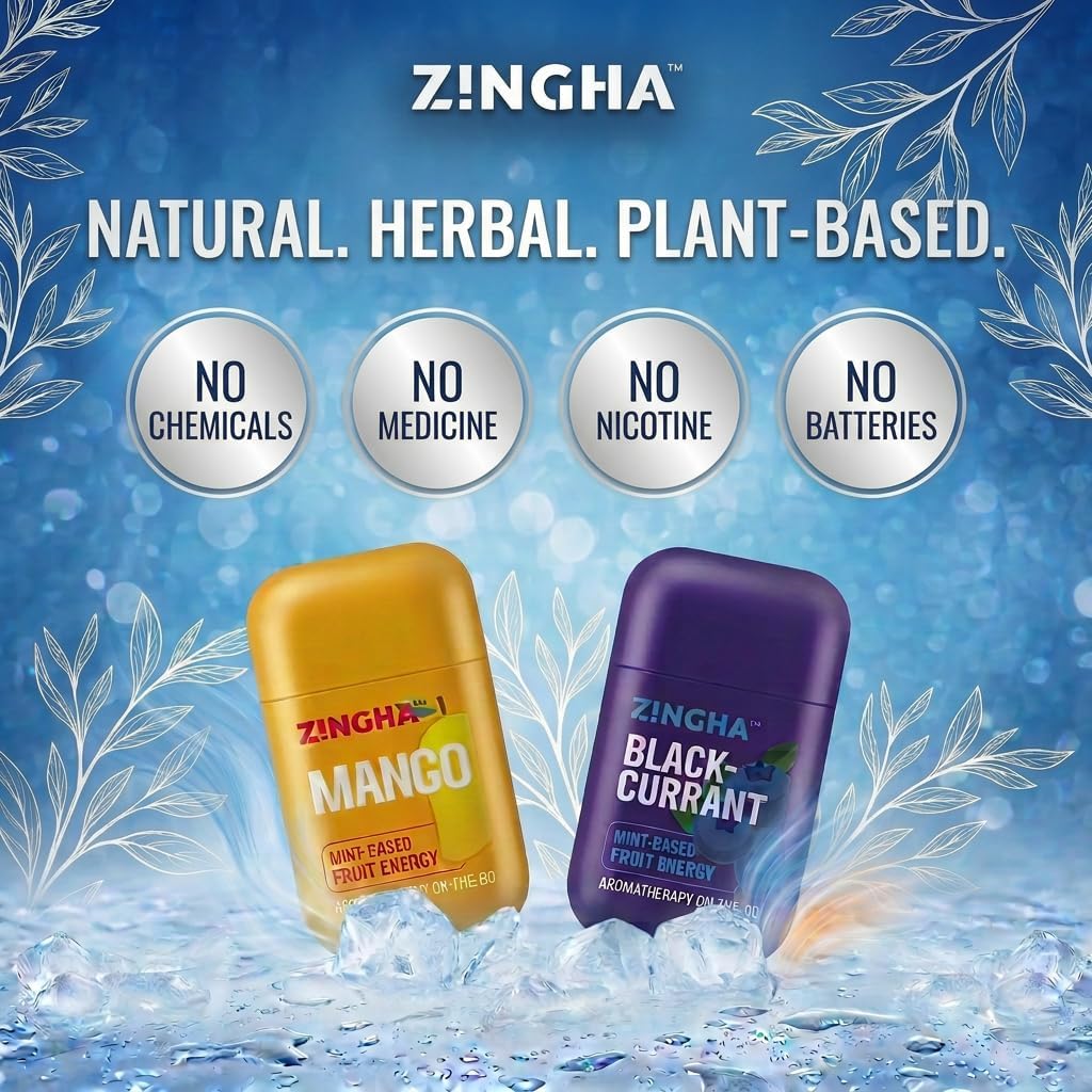 ZINGHA Nasal Stick - Instant Clear Breathing & Sinus Relief | Strong Aromatherapy Inhaler with Natural Essential Oils | Portable Mood Boost & Mental Clarity Reset