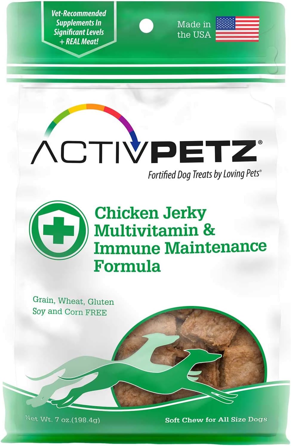 Loving Pets Activpetz Beef Jerky Hip & Joint Formula Dog Treat, 7 Oz