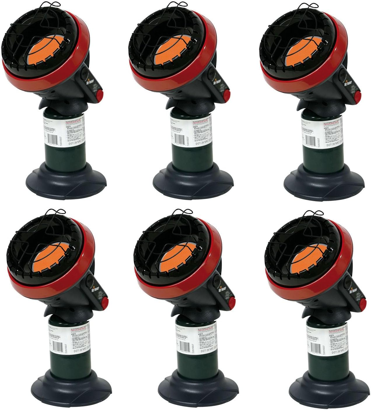 Mr. Heater F215100 Portable Little Buddy Propane Heater Bundle | (6-Pack)