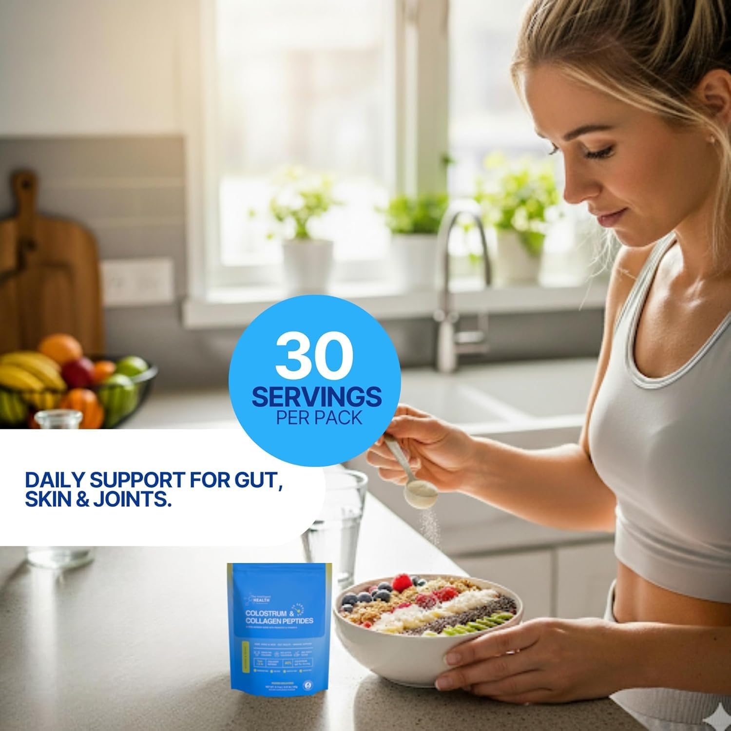 Collagen Peptides Powder, Hydrolyzed Collagen, Type I & III, 45 Servings | Grass Fed, Unflavored, Gluten Free, Keto/Paleo, Skin Support, Hair, Nail, Joints, 10g Servings, 15.9 Oz