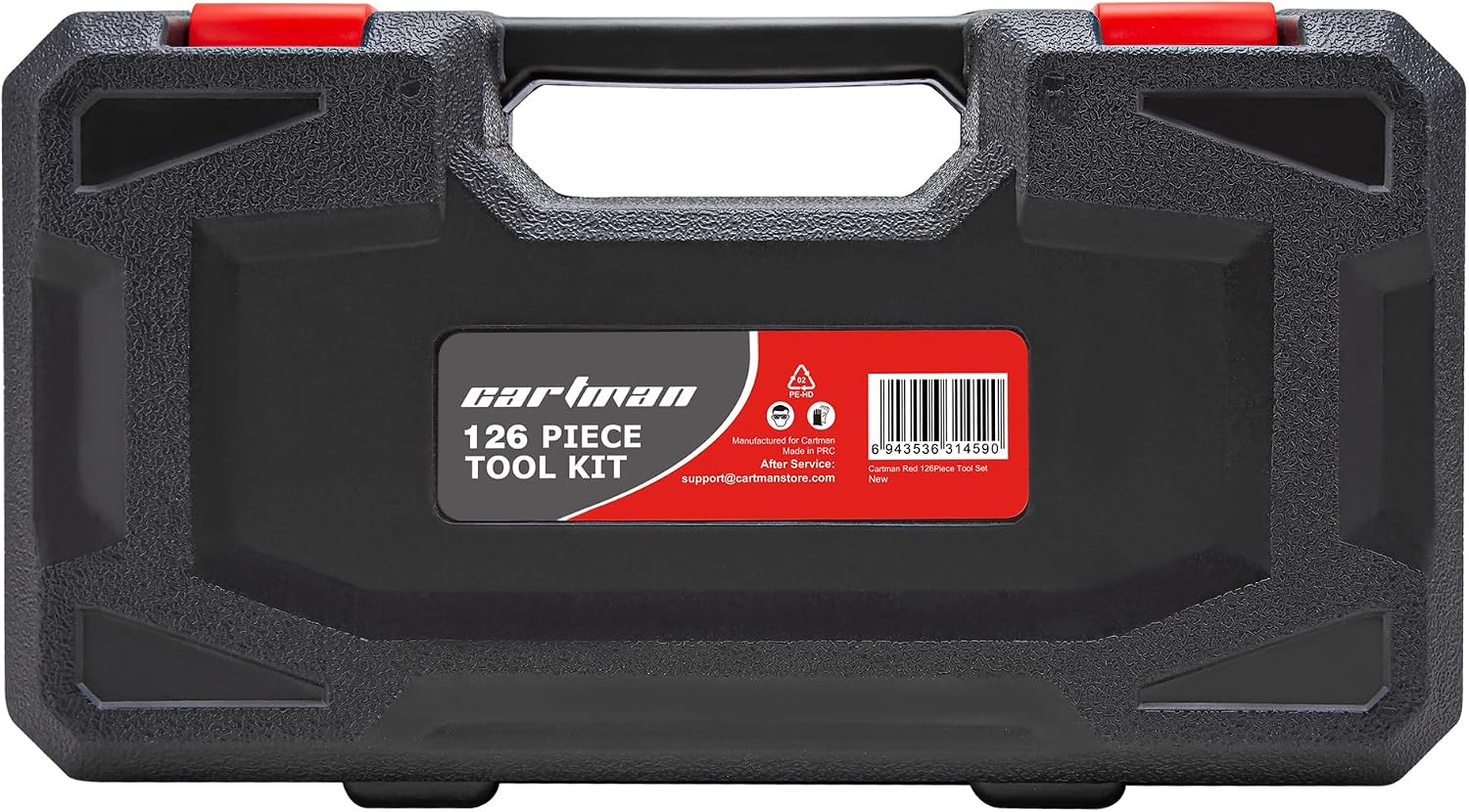 CARTMAN 39-Piece Household Tool Set, Orange Hand Kit With Storage Case | Complete assortment for home repairs, DIY projects, furniture setup, crafting, and daily household fixes in toolbox.