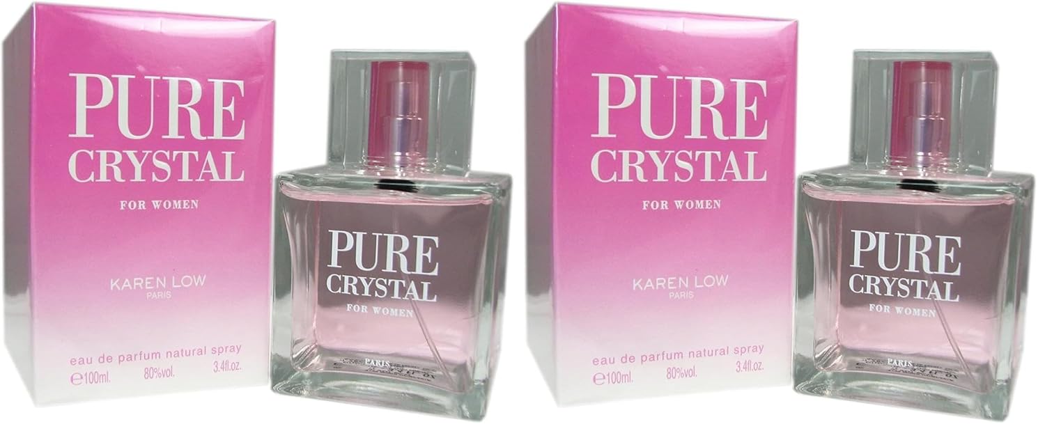 Karen Low Pure Crystal Eau de Parfum Spray for Women, 3.4 Ounce