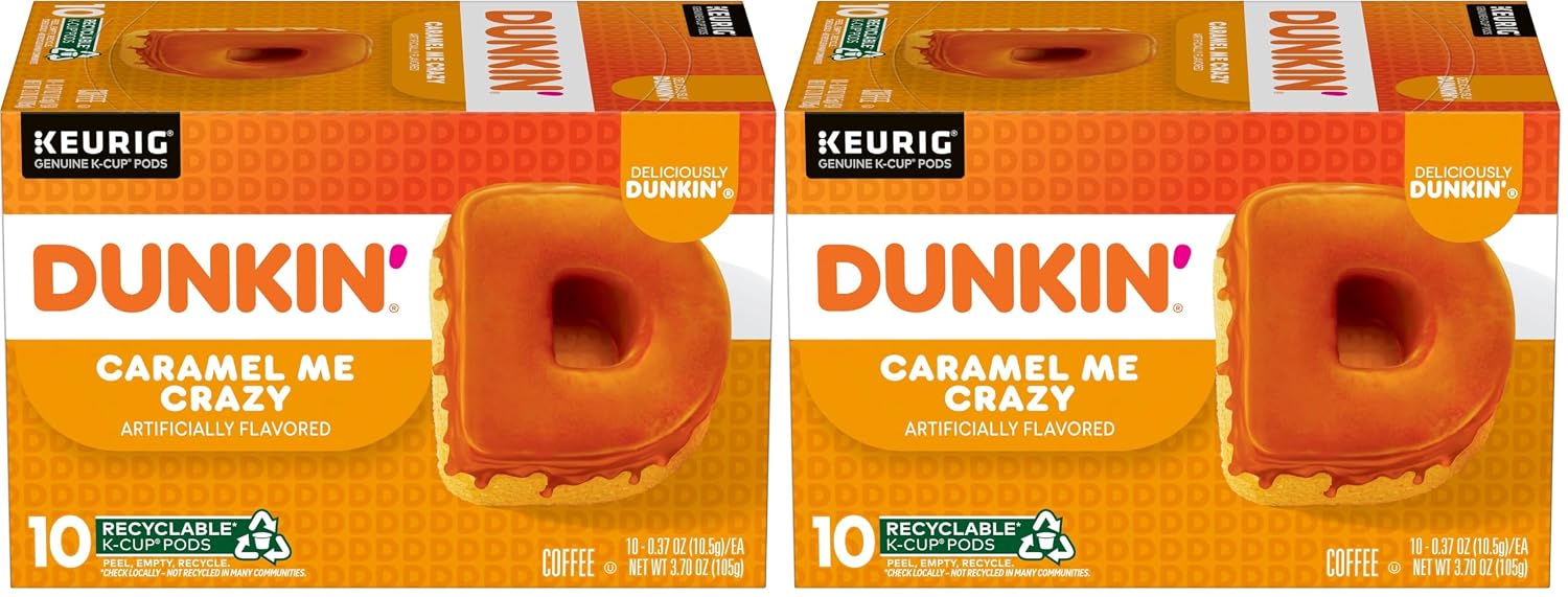 Dunkin’ French Vanilla Artificially Flavored Coffee, 60 Keurig K-Cup Pods | 6 boxes of 10 single serve coffee pods each, Smooth & rich flavor, Made with arabica coffee, Shelf stable, SNAP EBT eligible