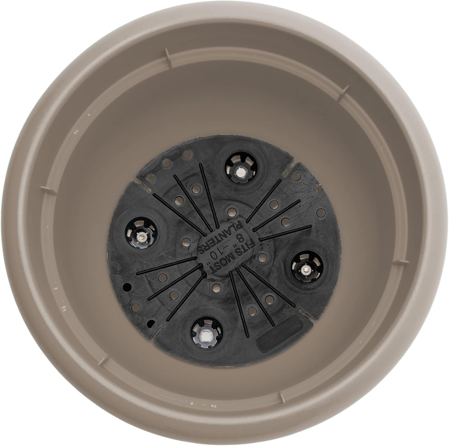 Bloem Ariana Pot Planter: 16" - Black - Durable Resin Pot, for Indoor and Outdoor Use, Gardening, Self Watering Disk Included, 6 Gallon Capacity