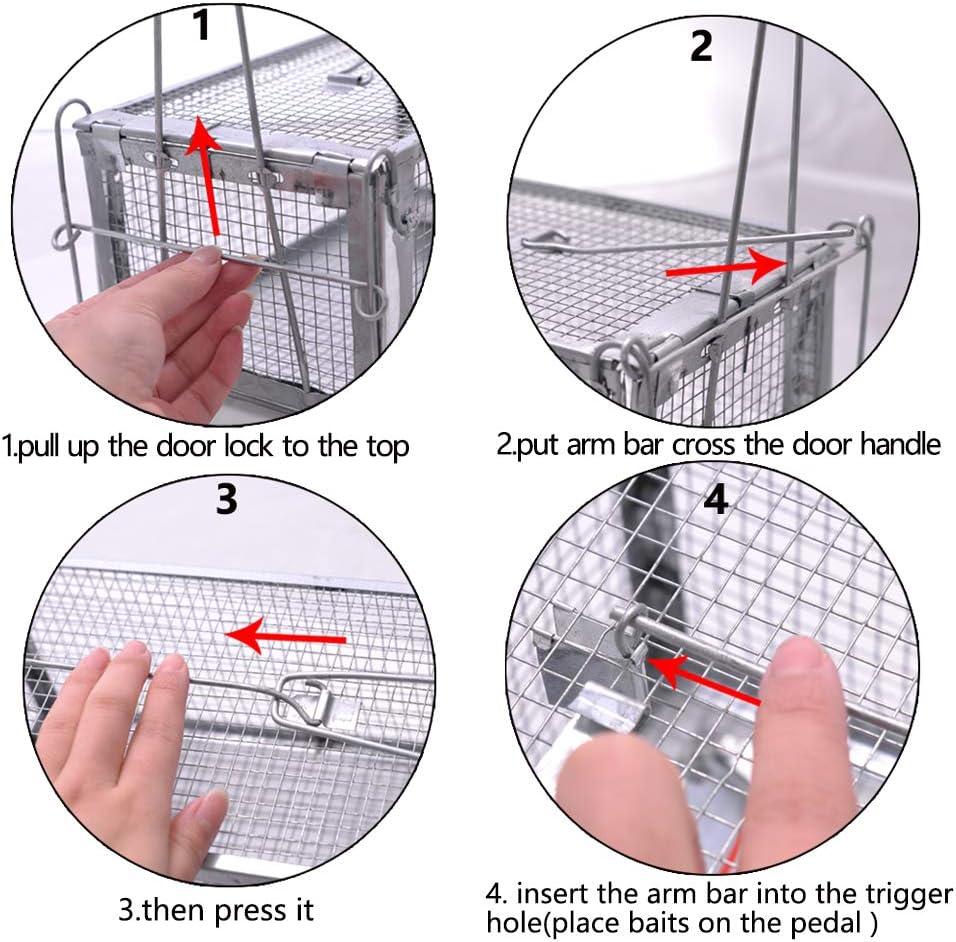 Quality Rat Trap, Humane Live Animal Mouse Cage Traps, Catch and Release Mice, Rats, Chipmunk, Pests