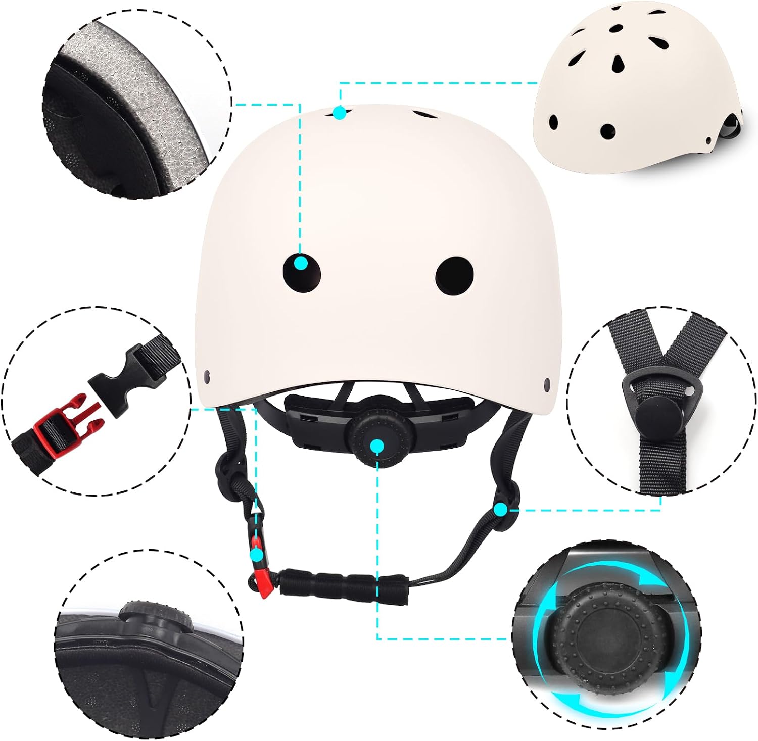 Kids Toddler Bike Helmet,2 Sizes for Youth Child Boys Girls
