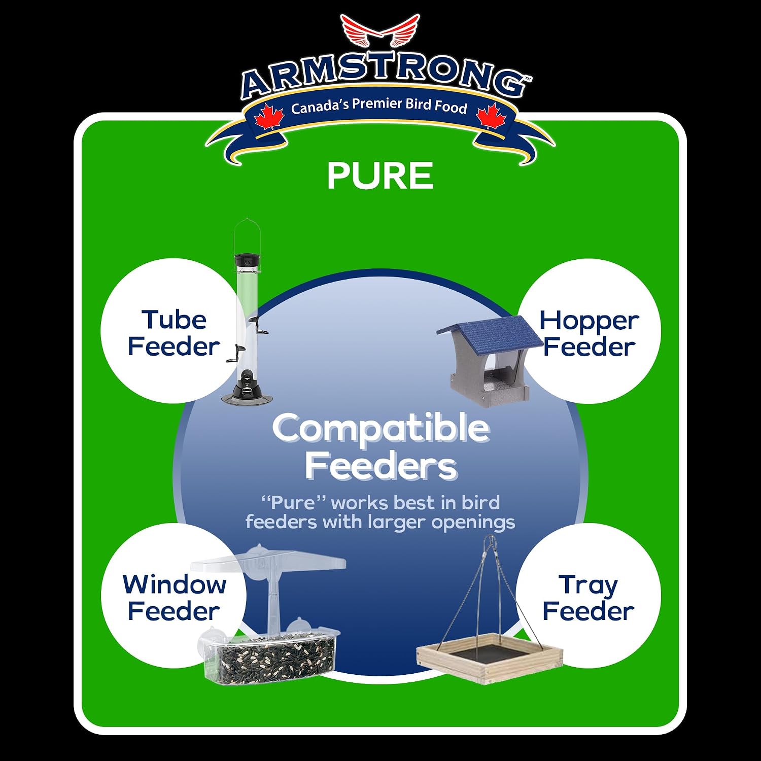 Armstrong Wild Bird Food Royal Jubilee Pure Bird Seed Blend, 20 Pounds - No-Mess, No-Sprouting Formula for Clean & Easy Feeding