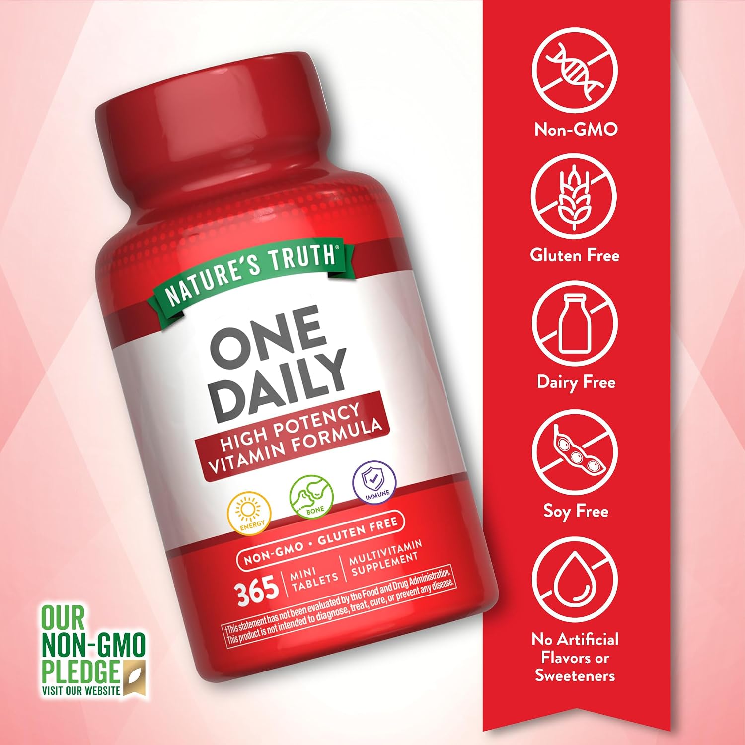 Nature's Truth One Daily Multivitamin for Men and Women | 365 Mini Tablets