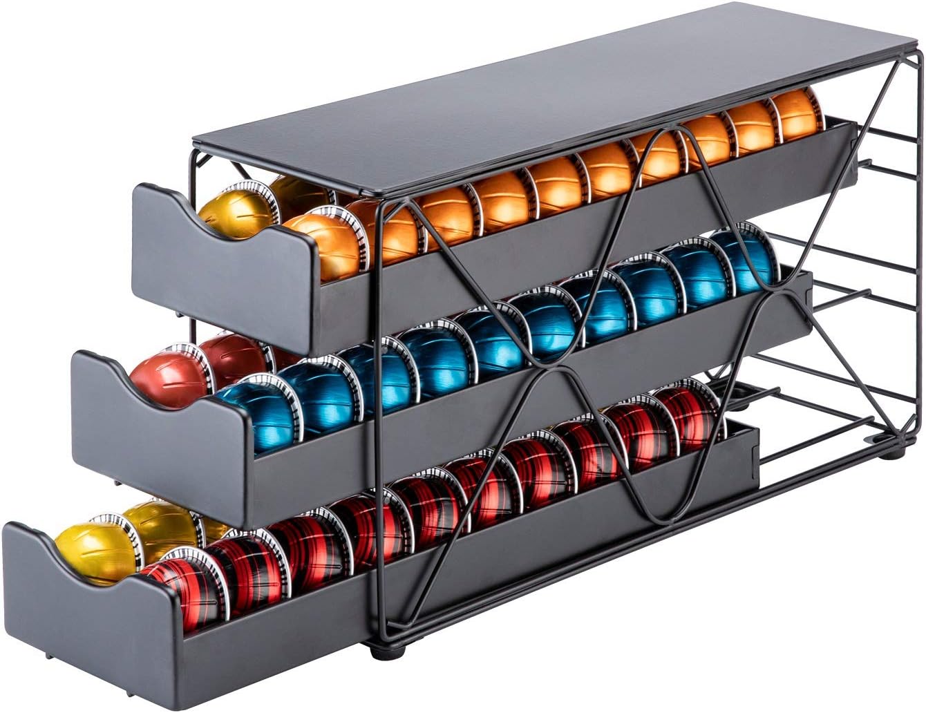 FlagShip Nespresso Vertuo Pod Holder 60 Large Pods Capacity 3 Tier