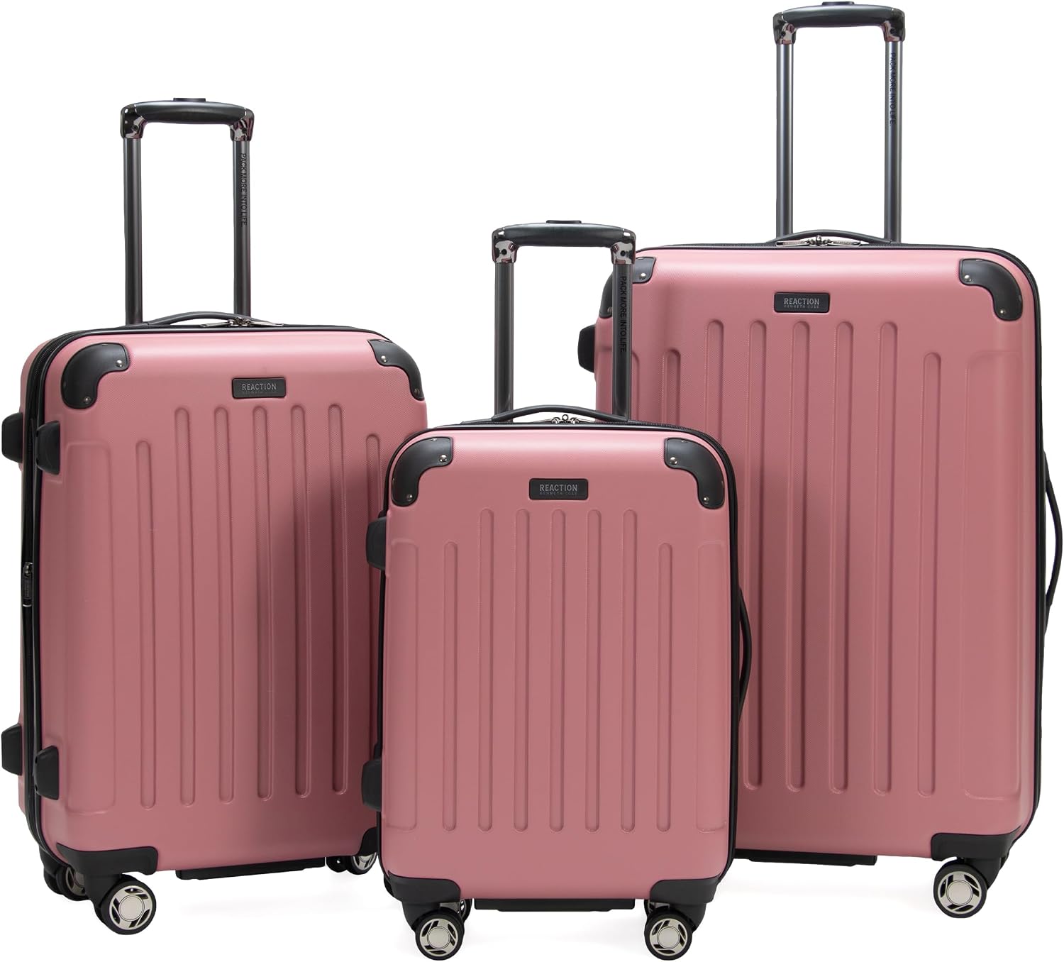 Kenneth Cole REACTION Renegade Luggage Expandable 8-Wheel Spinner Lightweight Hardside Suitcase, Champagne, 20-Inch Carry On