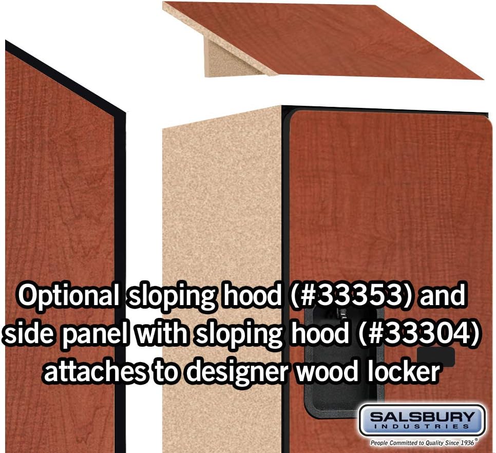 Salsbury Industries Double Tier 'S' Style Designer Wood Locker, Mahogany, 5' 3" x 15"