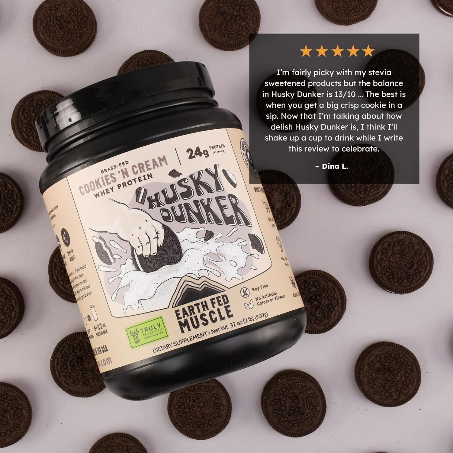 Earth Fed Muscle Whey Back Vanilla Irish Grass Fed Whey Protein Isolate | 25g protein per scoop, Third-Party Certified. Smooth vanilla, zero artificial sweeteners. Cold-processed in Ireland.
